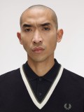Fred Perry Contrast Tipped Black Jumper