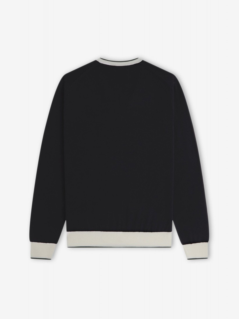 Fred Perry Contrast Tipped Black Jumper