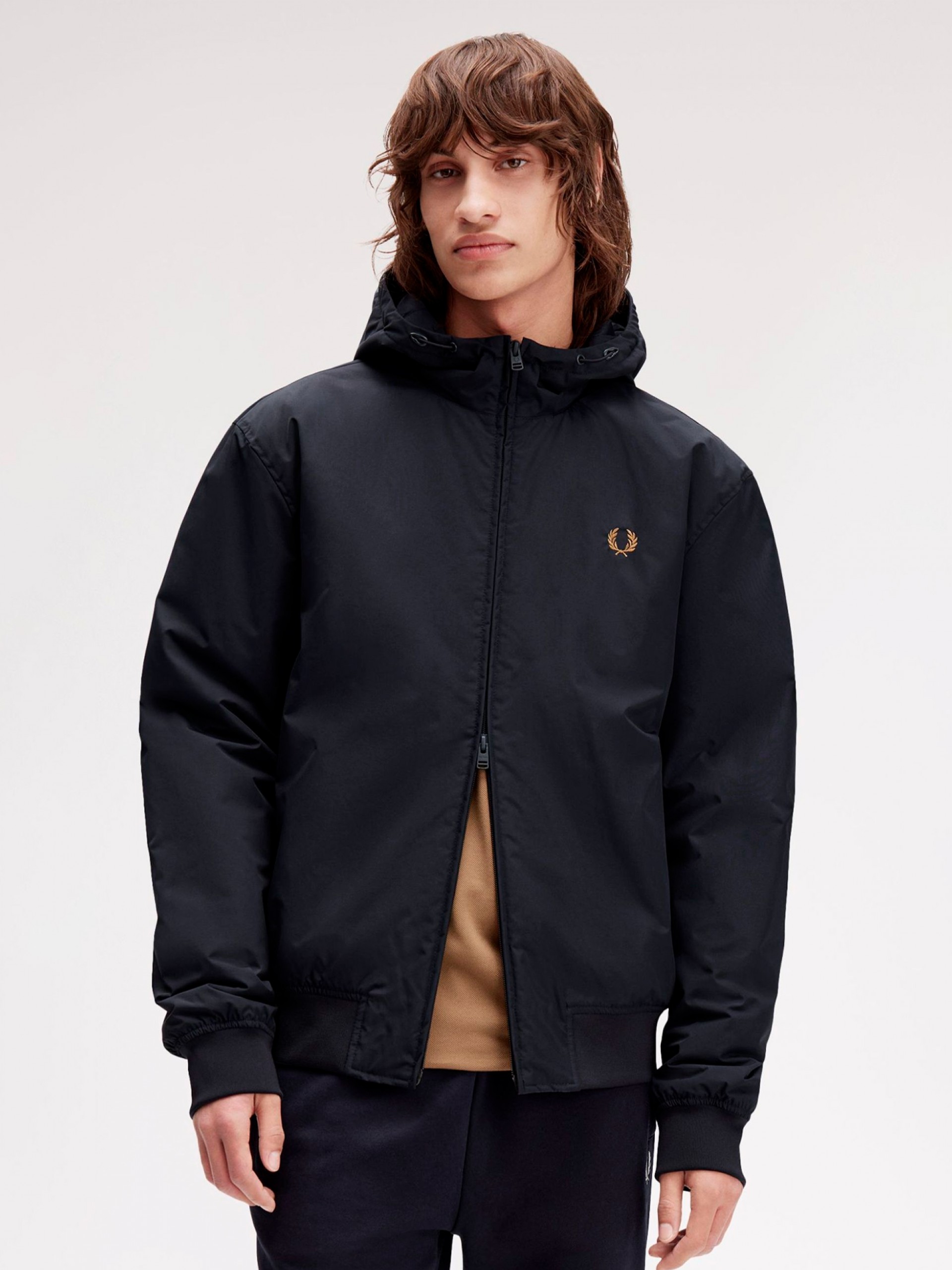 Casaco com Capuz Fred Perry Brentham Azul Marinho