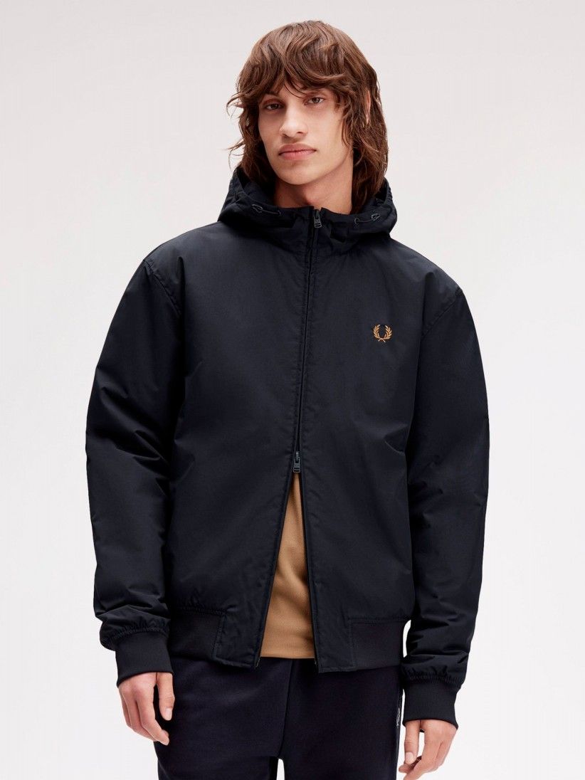 Fred Perry Brentham Navy Blue Hooded Jacket