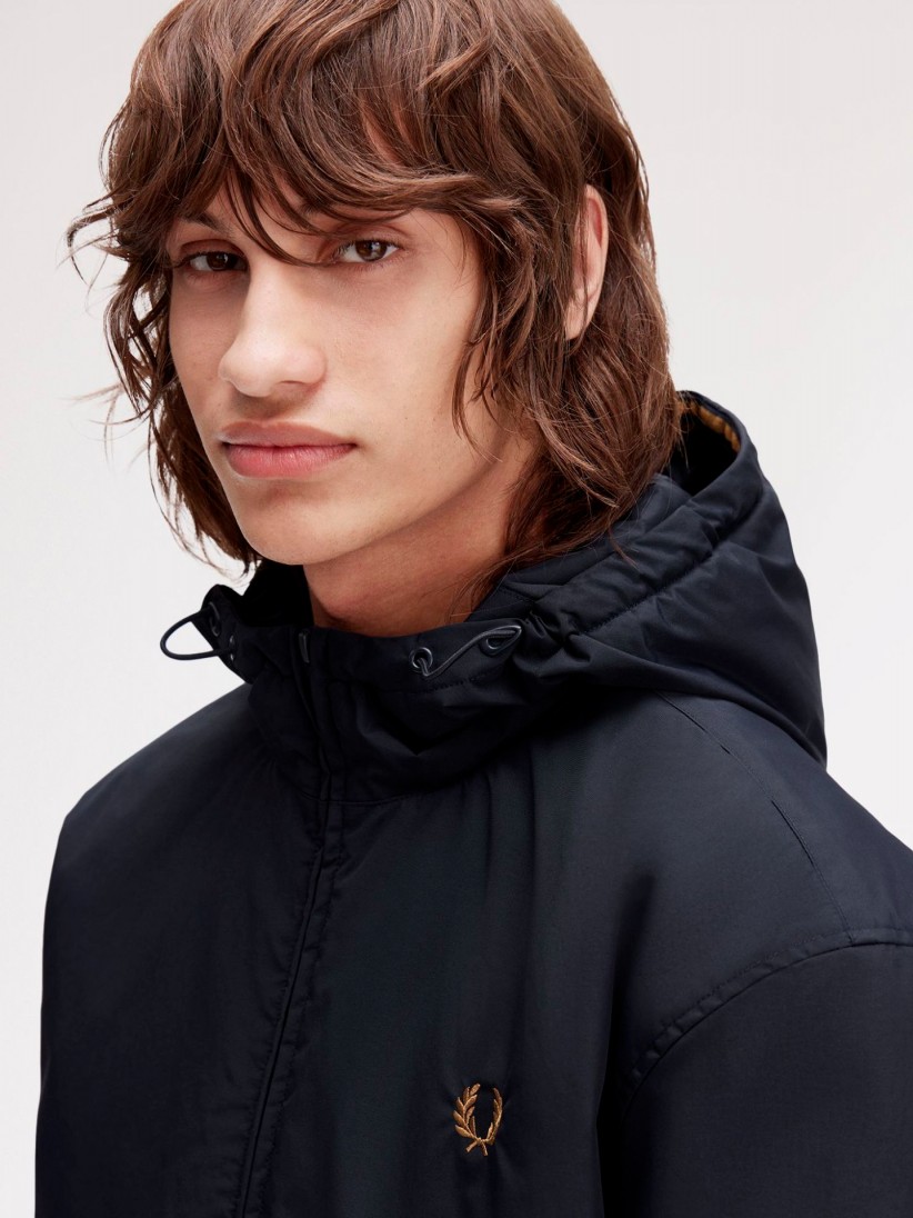 Fred Perry Brentham Navy Blue Hooded Jacket
