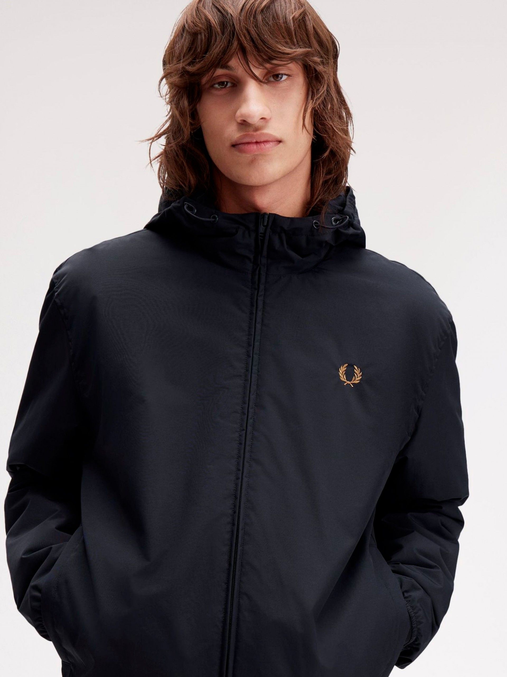 Casaco com Capuz Fred Perry Brentham Azul Marinho