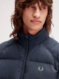 Fred Perry Raglan Sleeve Padded Blue Jacket