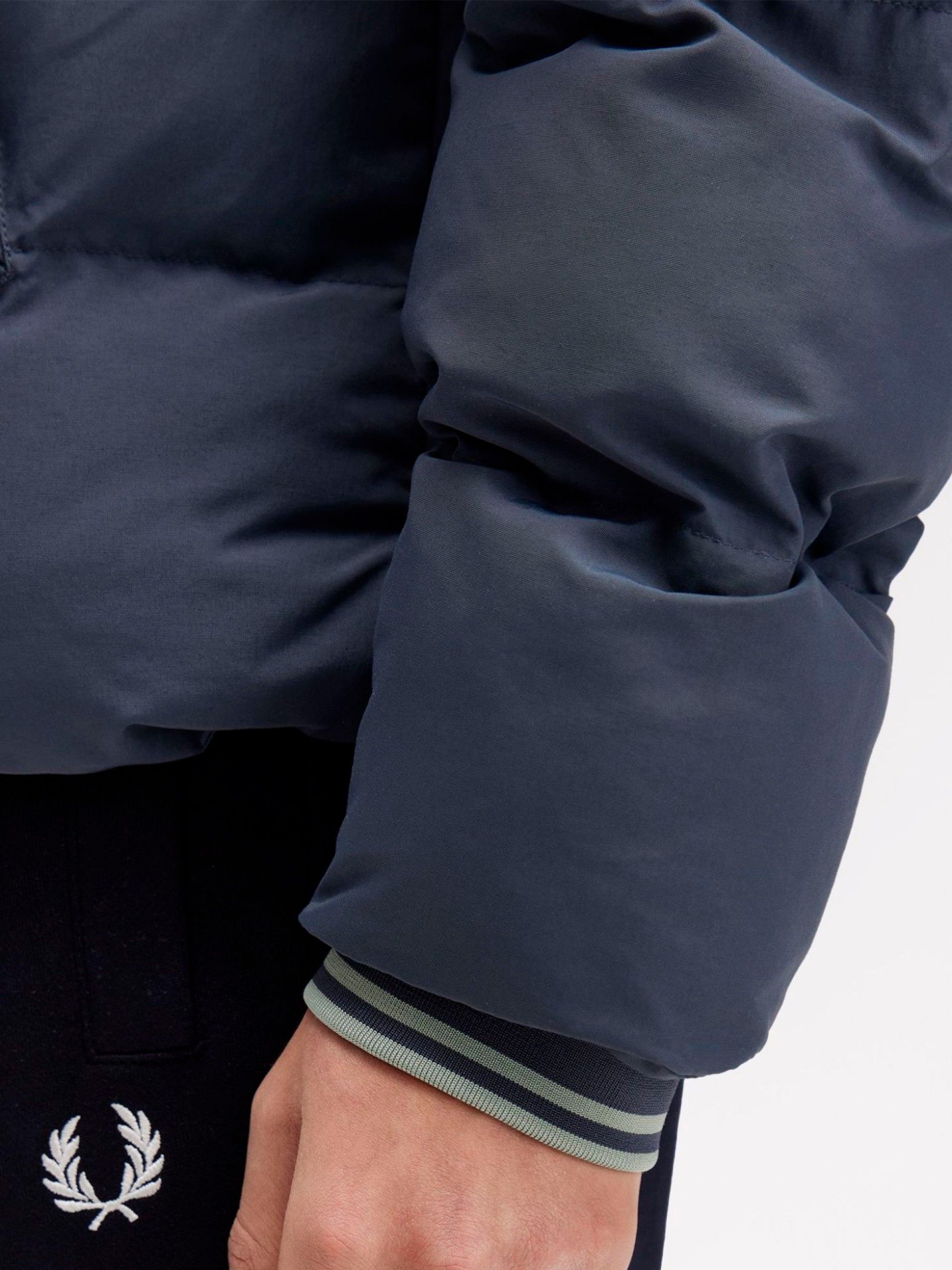 Fred Perry Raglan Sleeve Padded Blue Jacket