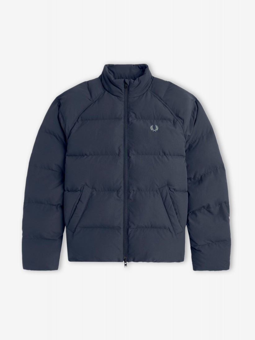 Fred Perry Raglan Sleeve Padded Blue Jacket