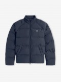Fred Perry Raglan Sleeve Padded Blue Jacket