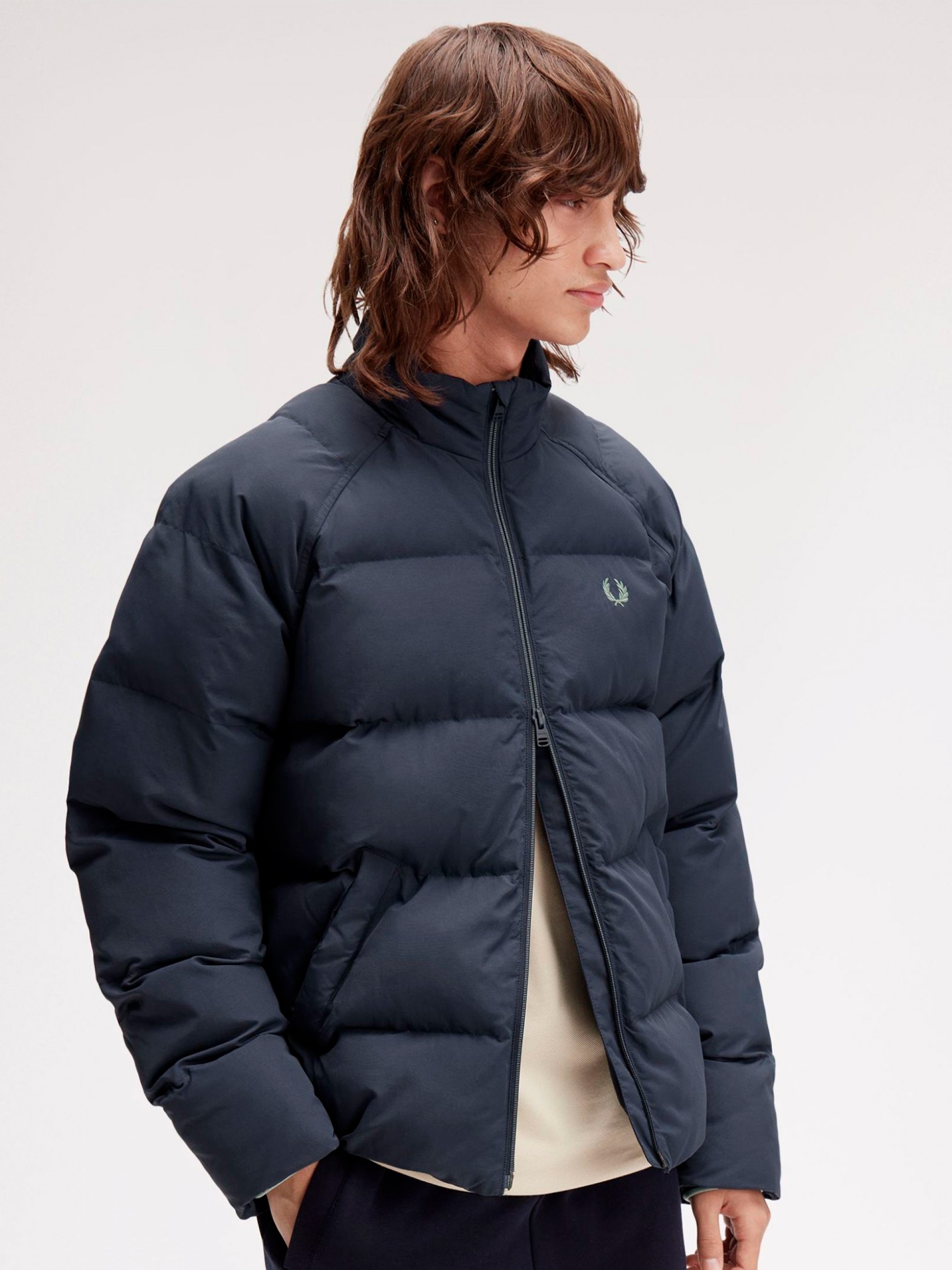 Chaqueta Fred Perry Raglan Sleeve Padded Azul