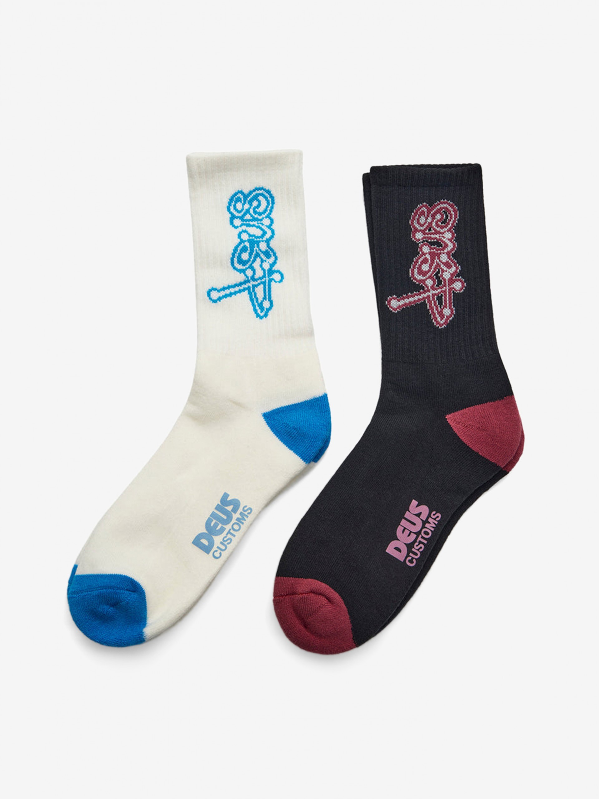 Deus Ex Machina Sentient White and Black Socks