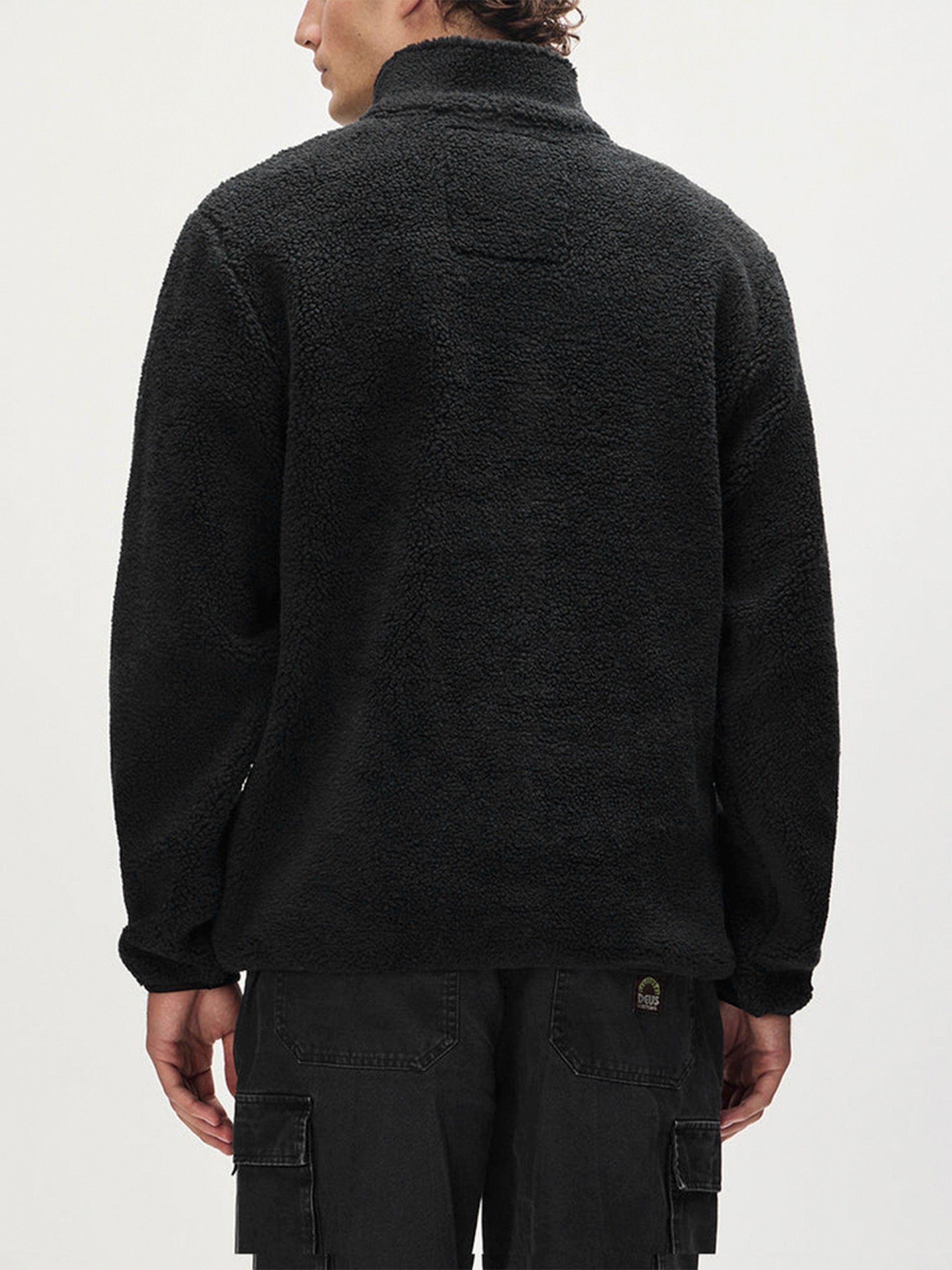 Deus Ex Machina Discovery Sherpa Fleece Black Sweater