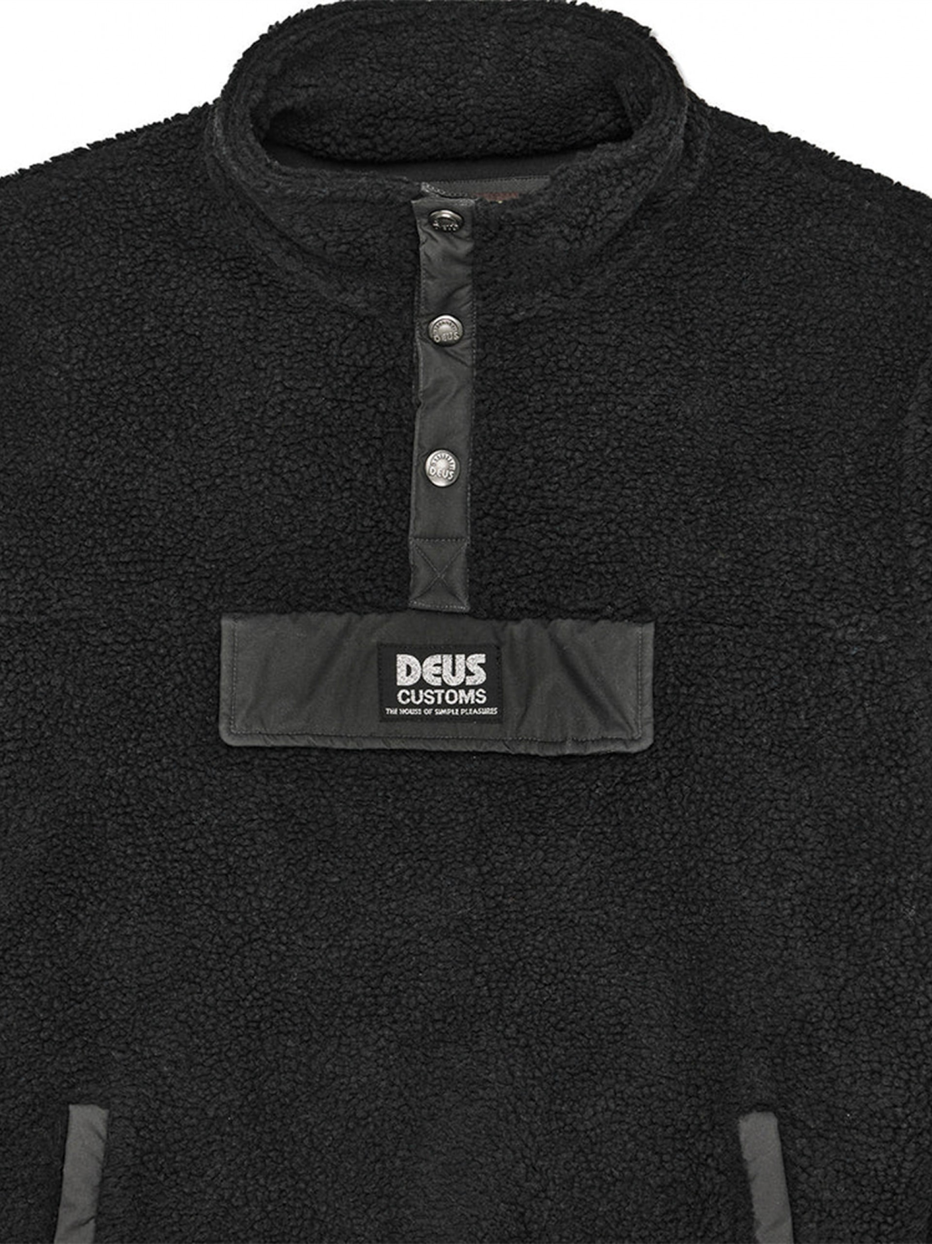Deus Ex Machina Discovery Sherpa Fleece Black Sweater