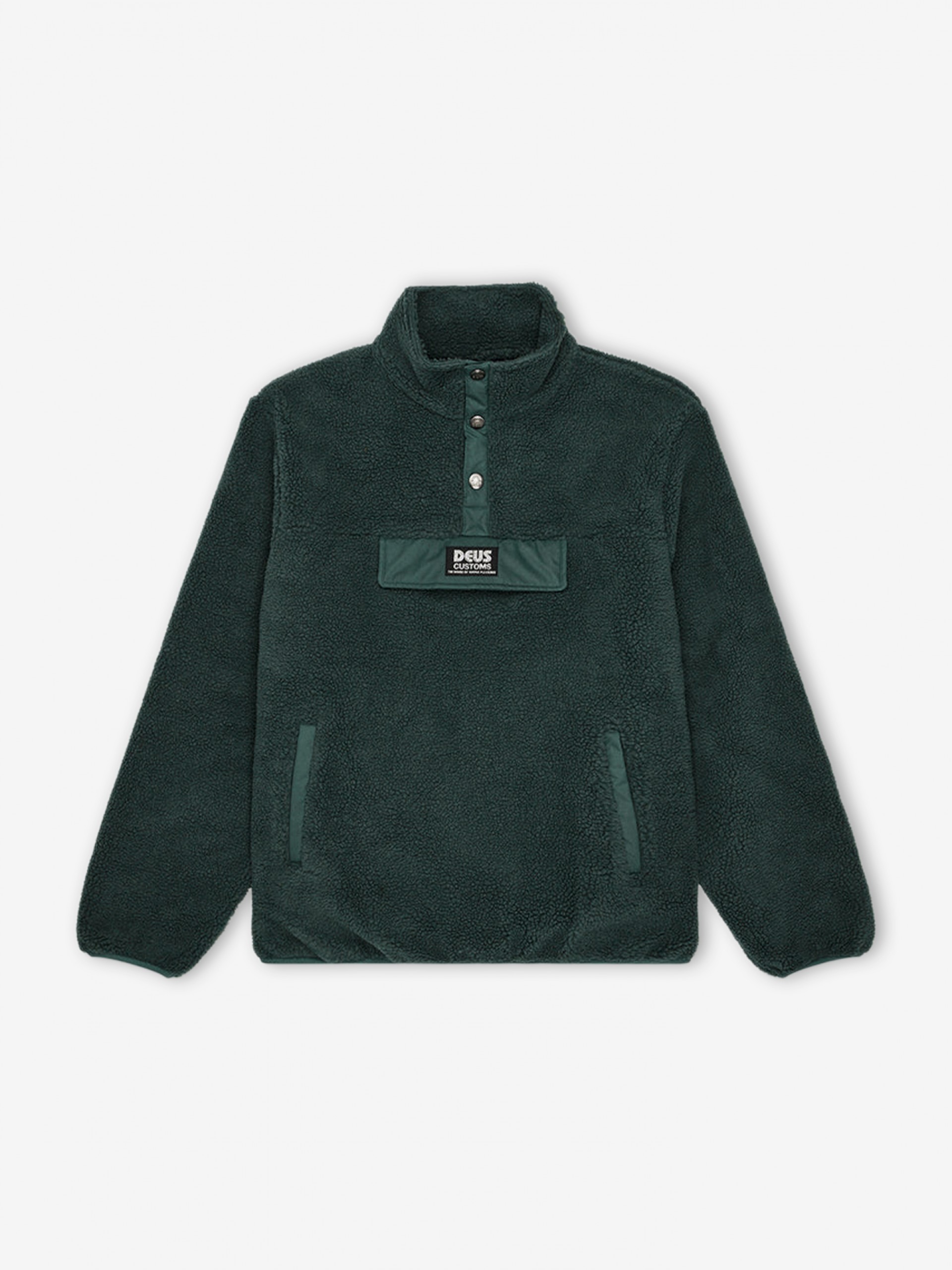 Deus Ex Machina Discovery Sherpa Fleece Green Sweater
