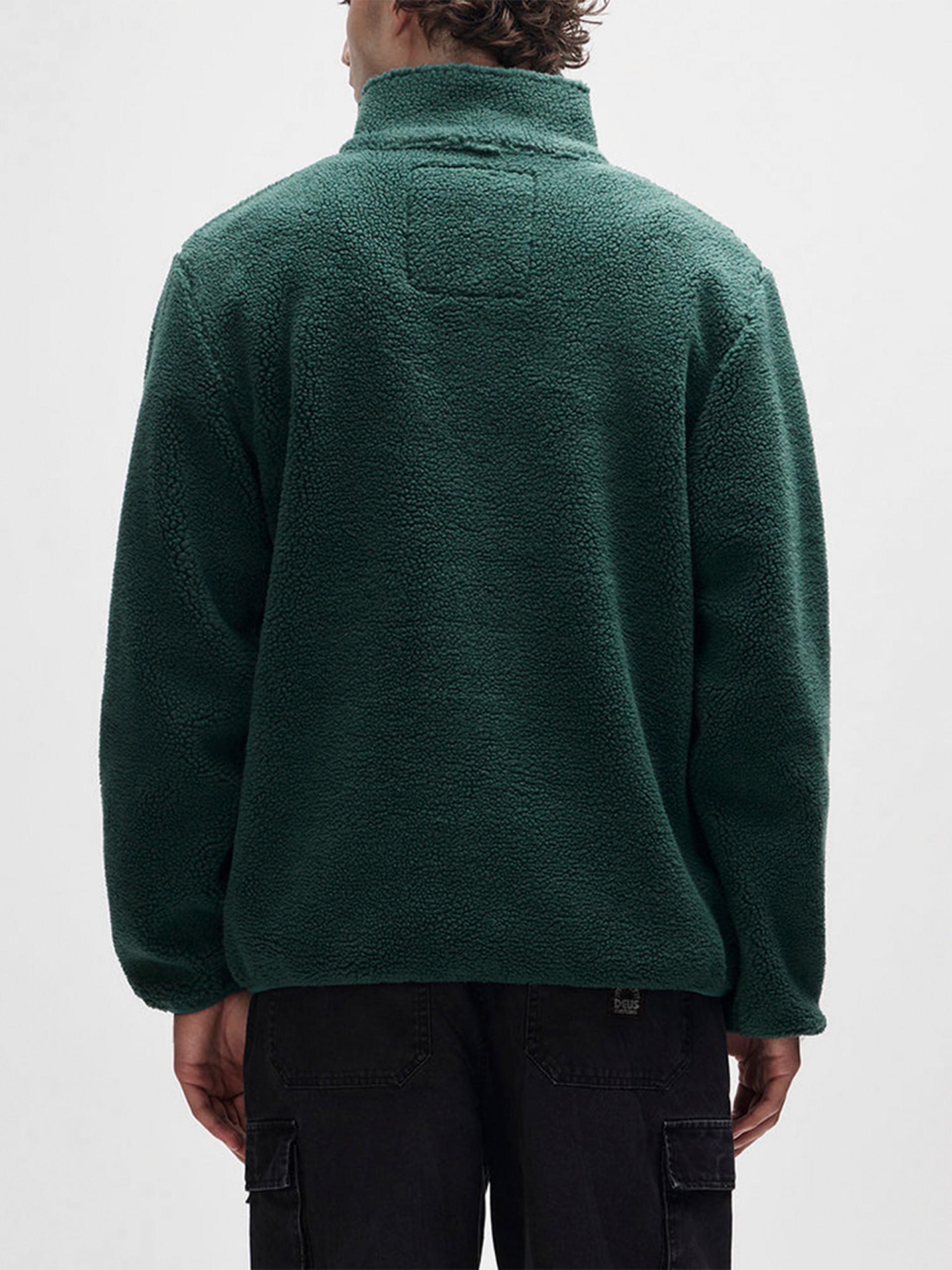 Deus Ex Machina Discovery Sherpa Fleece Green Sweater
