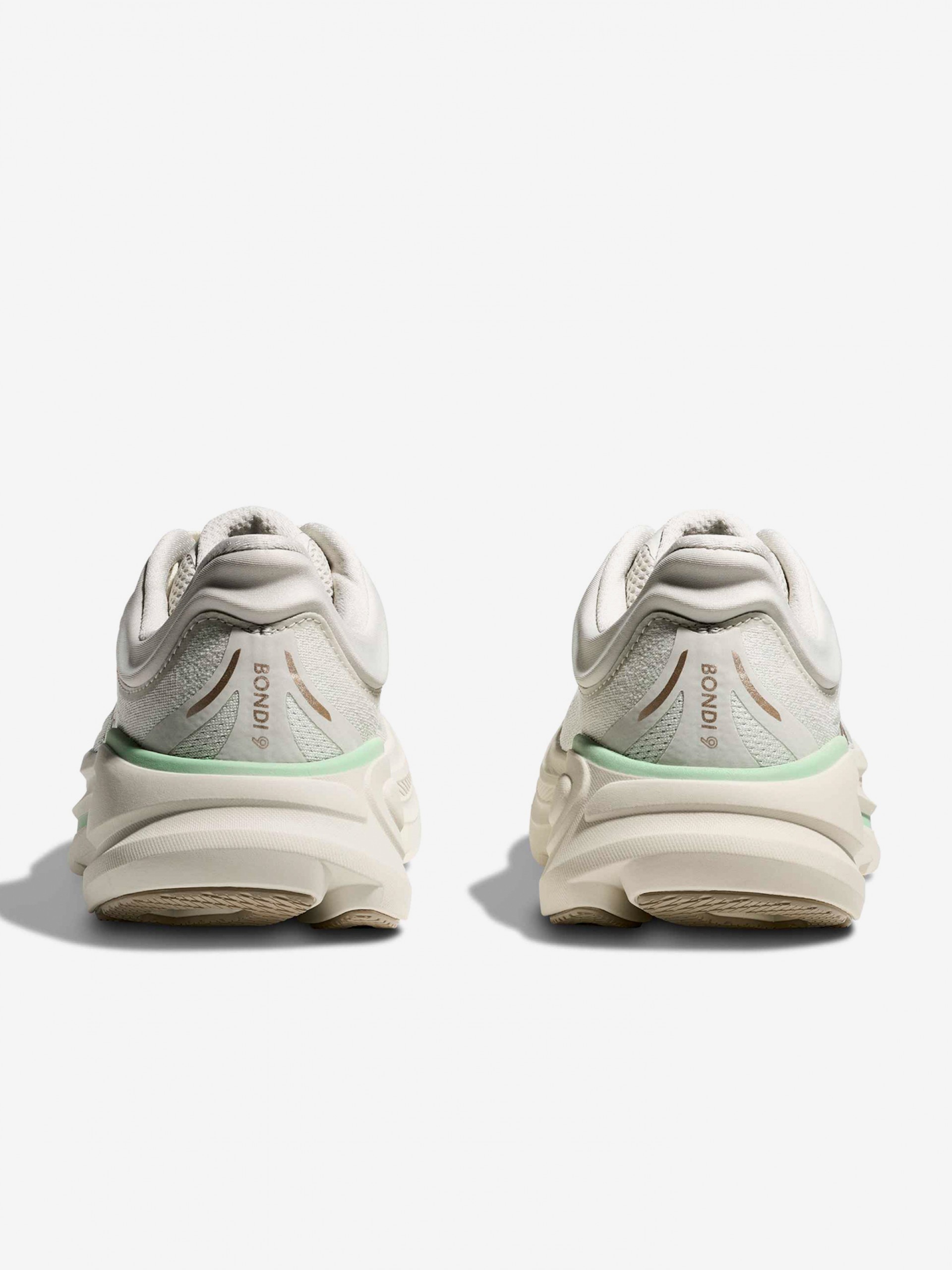 Hoka Bondi 9 W Beige Running Trainers