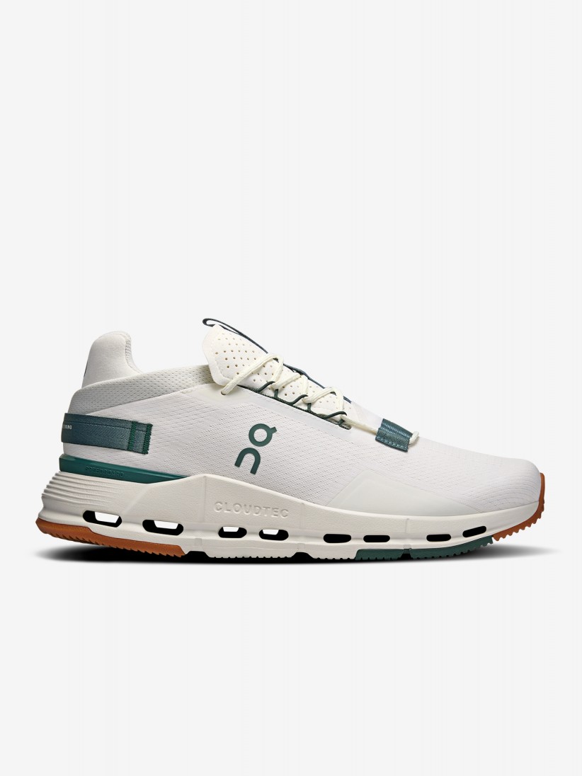 On Running Cloudnova 2 Beige and Green Sneakers