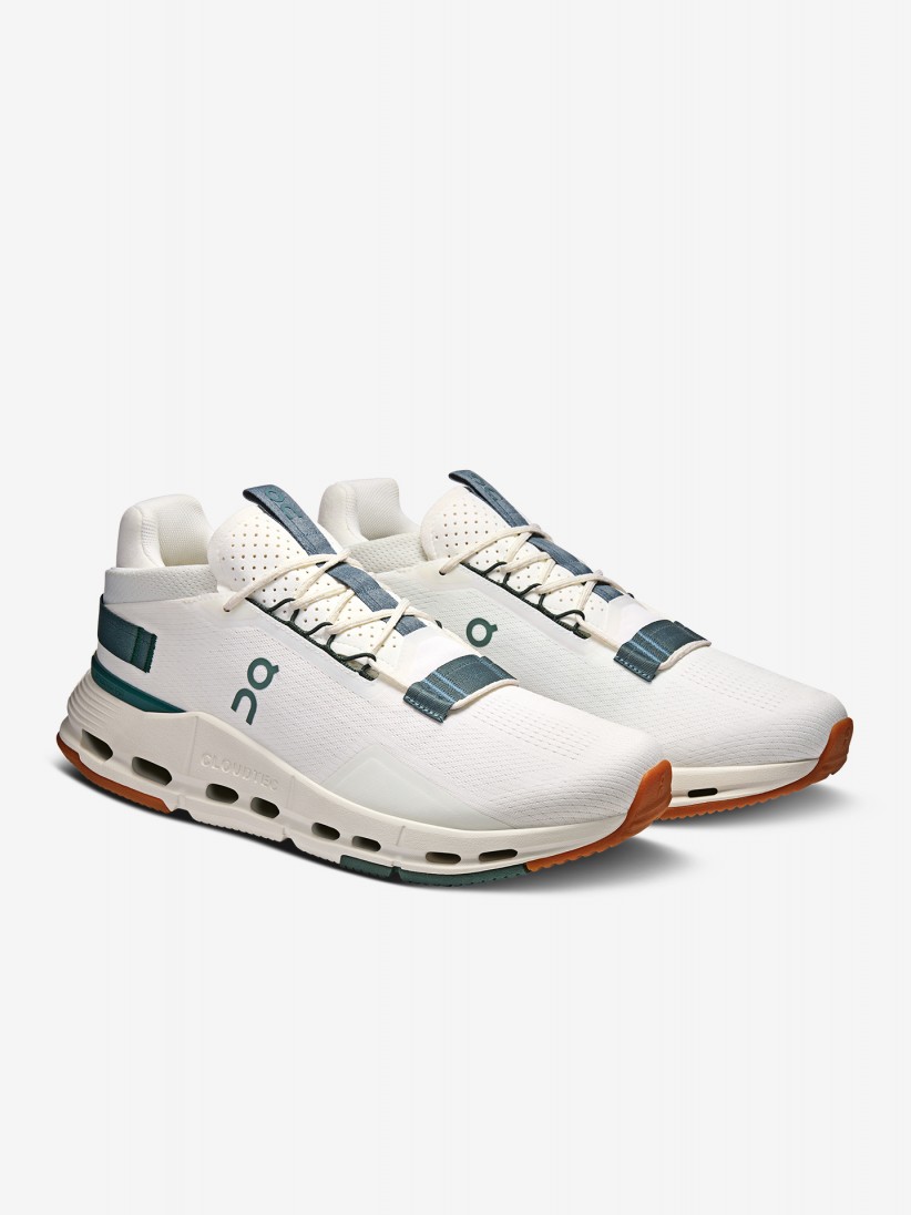 On Running Cloudnova 2 Beige and Green Sneakers