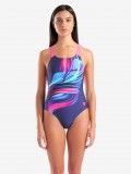 Fato de Banho Arena Bloom Swim Pro Back Roxo