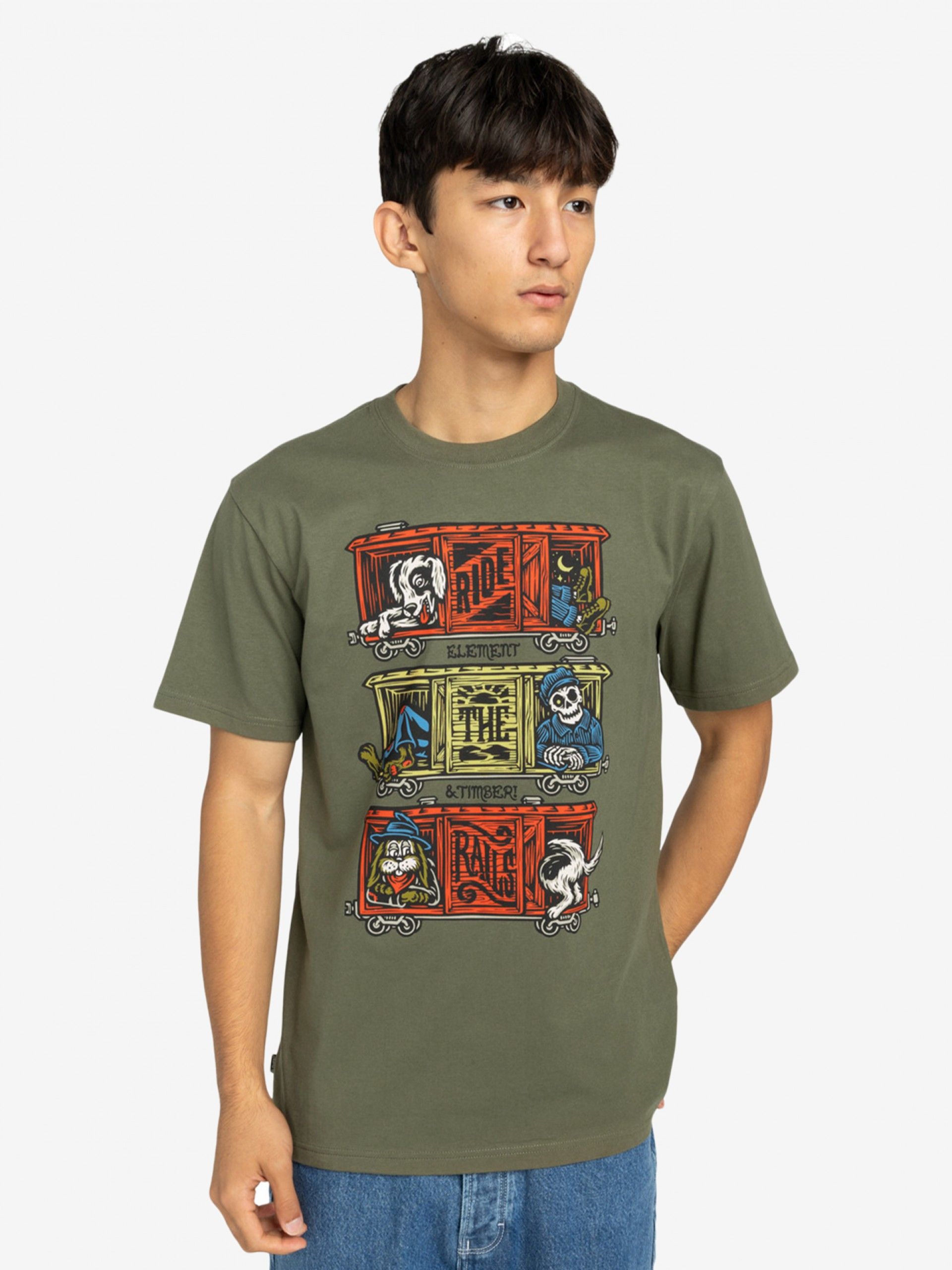 Element Timber Boxcar Green T-shirt