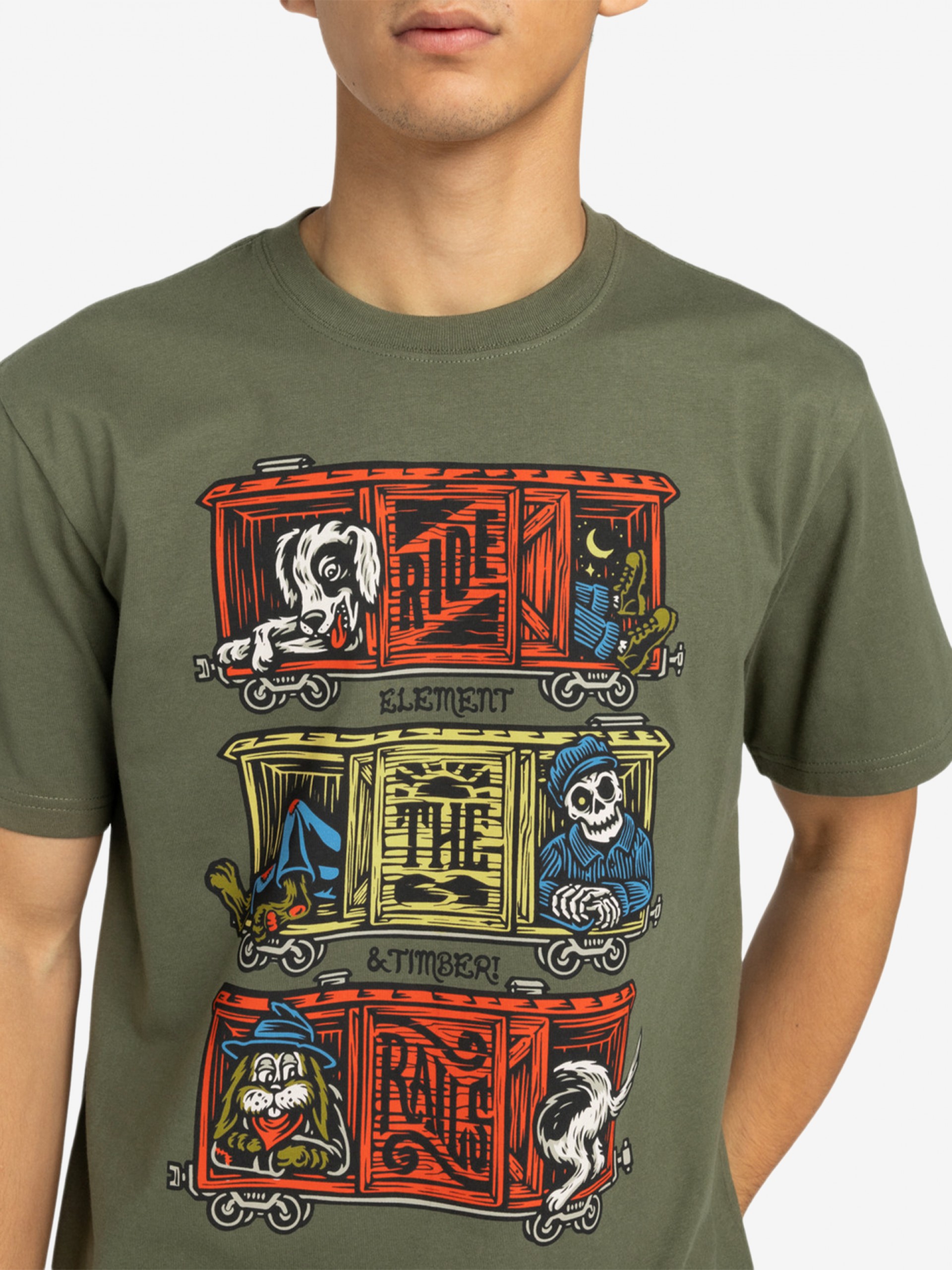 T-shirt Element Timber Boxcar Verde