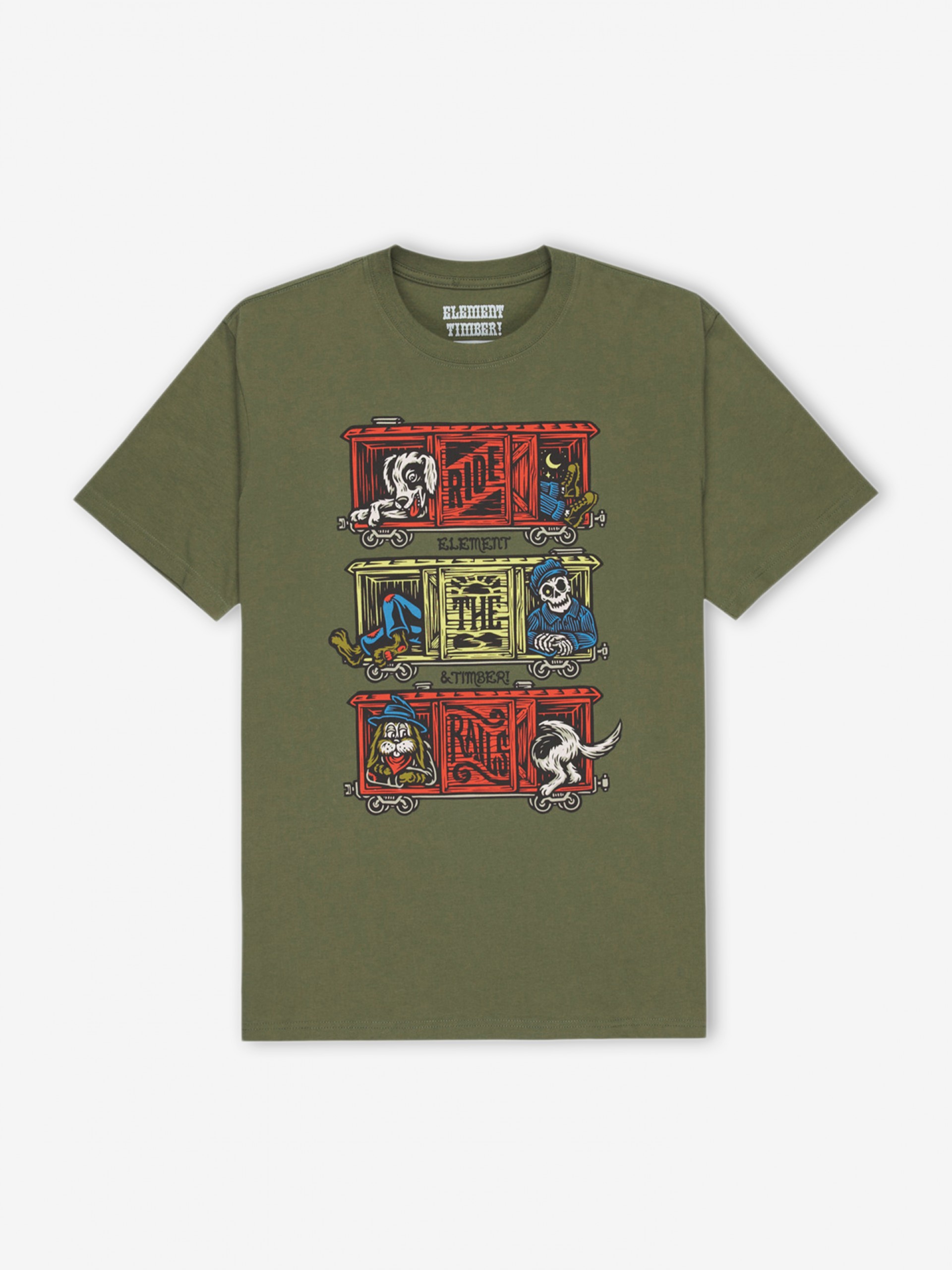 T-shirt Element Timber Boxcar Verde