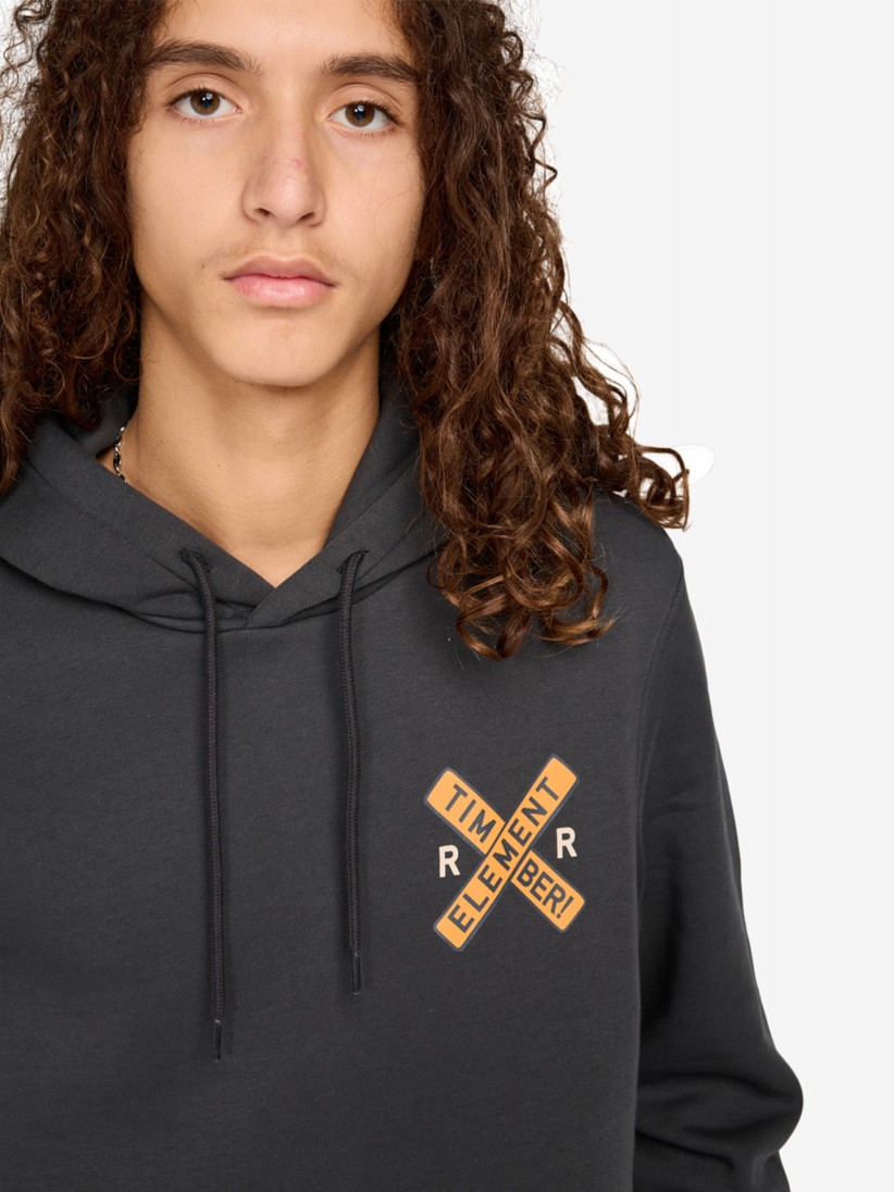 Camisola com Capuz Element Timber Signs Cinzenta