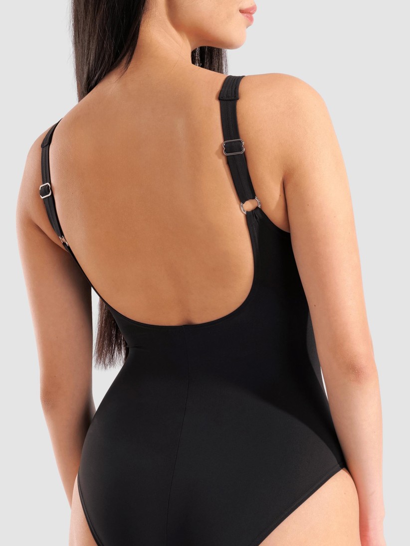 Fato de Banho Arena Carla U Back Shapewear Preto
