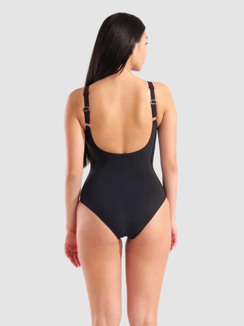Fato de Banho Arena Carla U Back Shapewear Preto