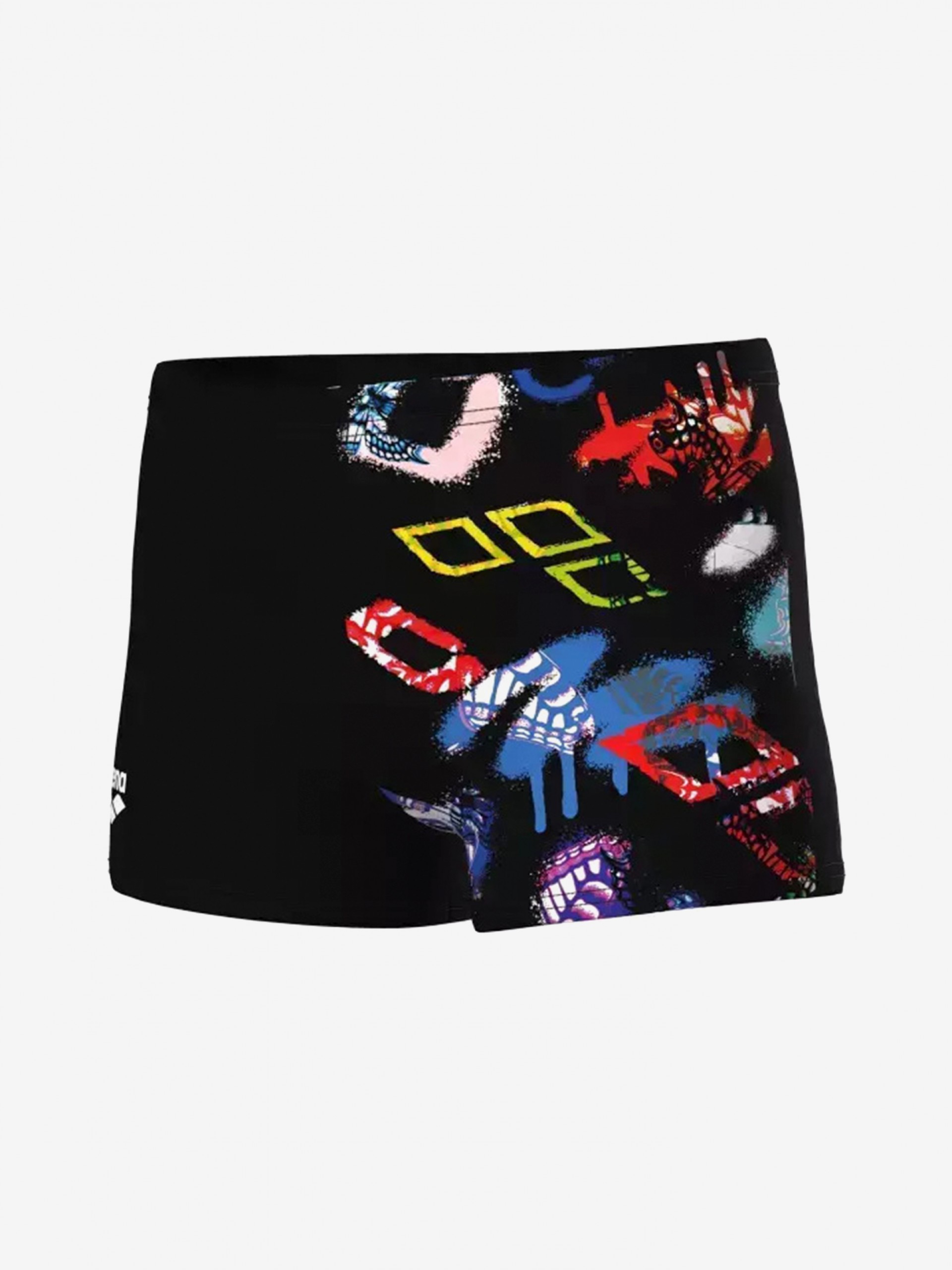 Arena Graffiti Kids Black Swimming Shorts