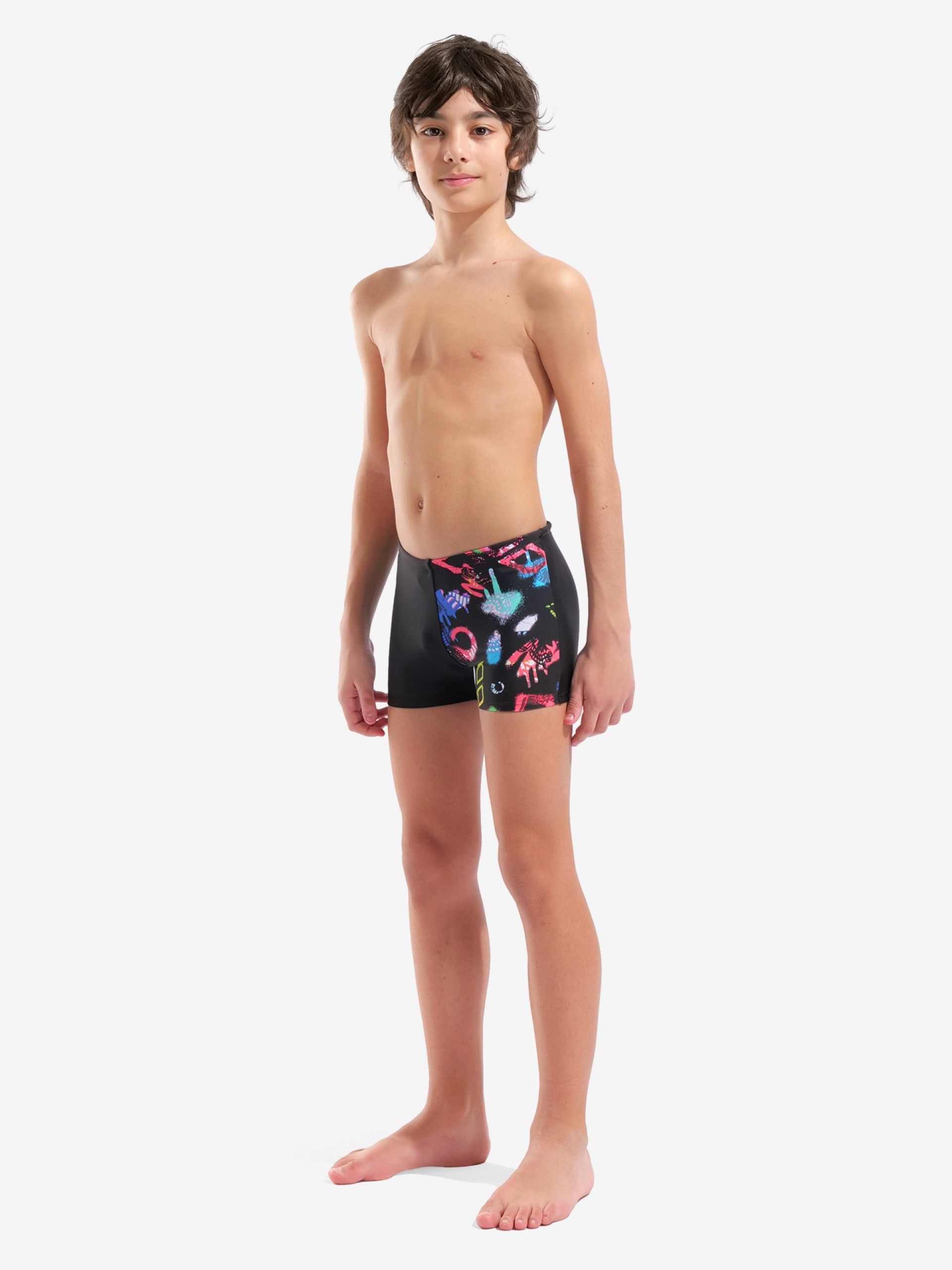 Arena Graffiti Kids Black Swimming Shorts