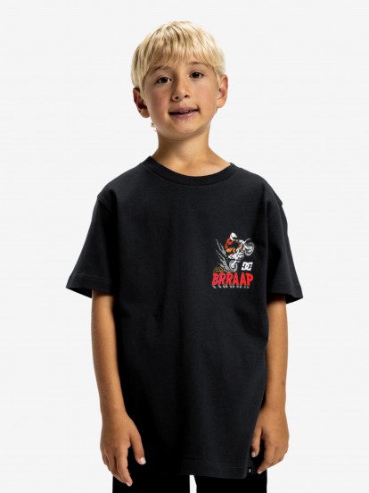 T-shirt DC Shoes Brap Kids Preta