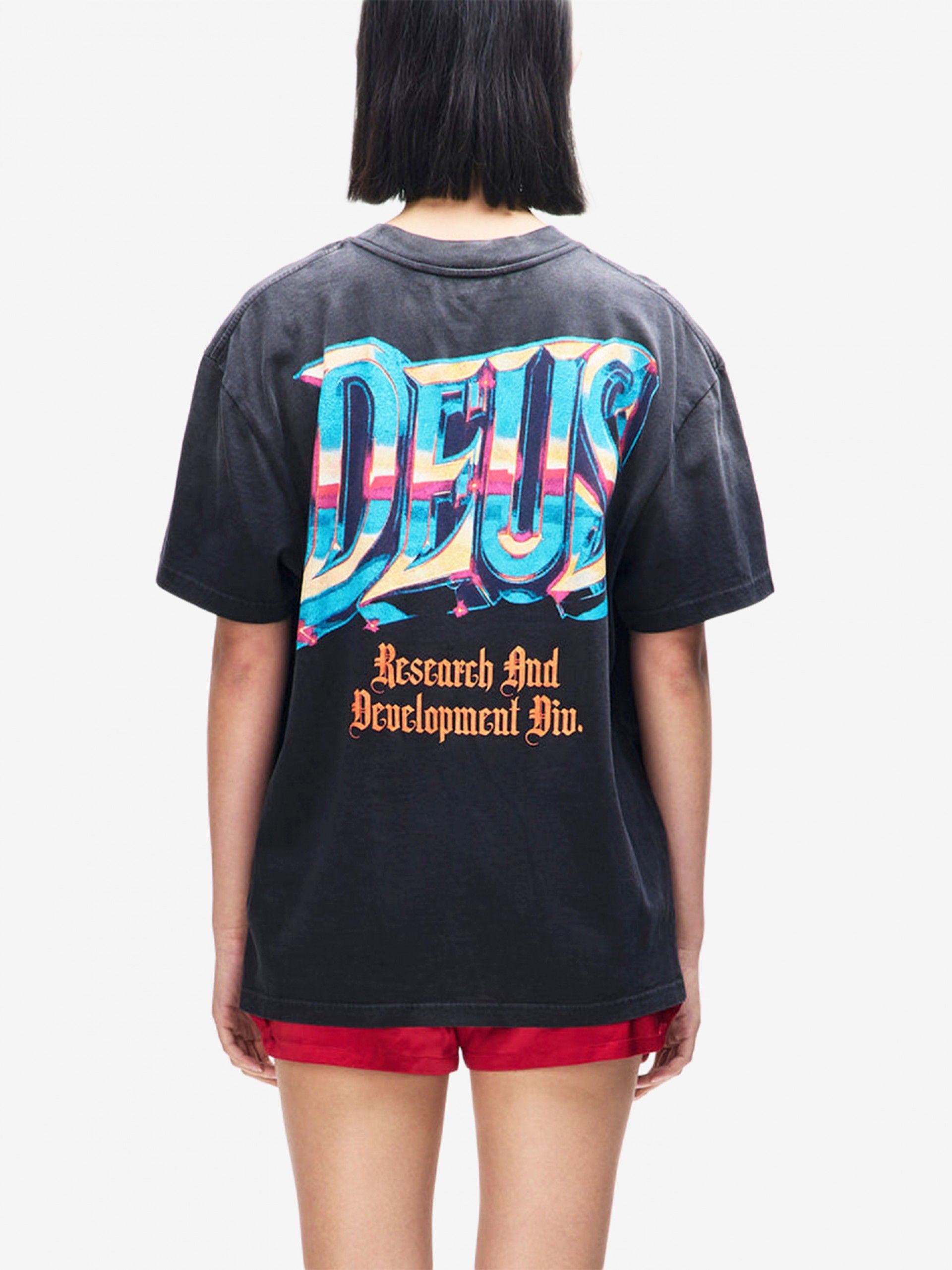 T-shirt Deus Ex Machina R&D Vintage Preta