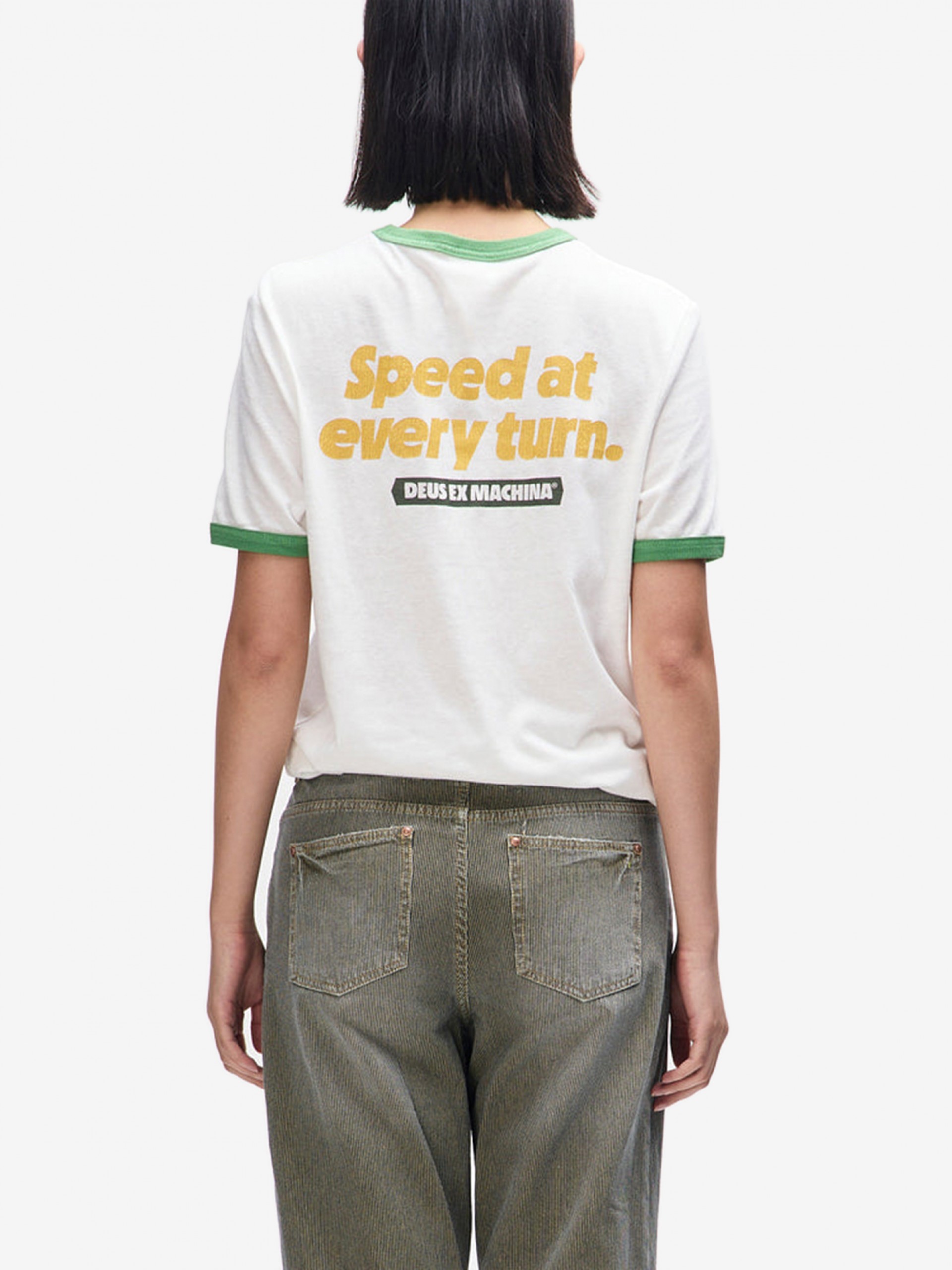 T-shirt Deus Ex Machina Faster Branca