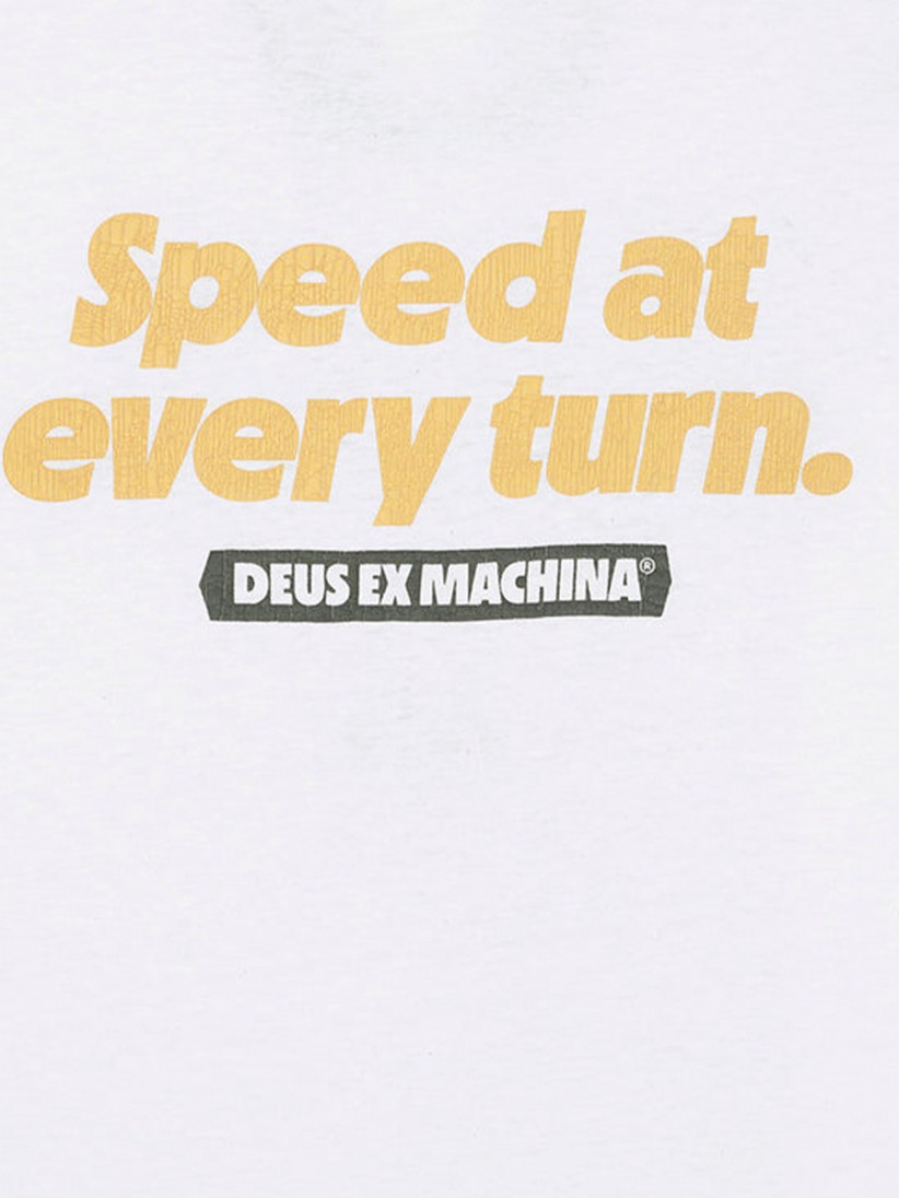 T-shirt Deus Ex Machina Faster Branca