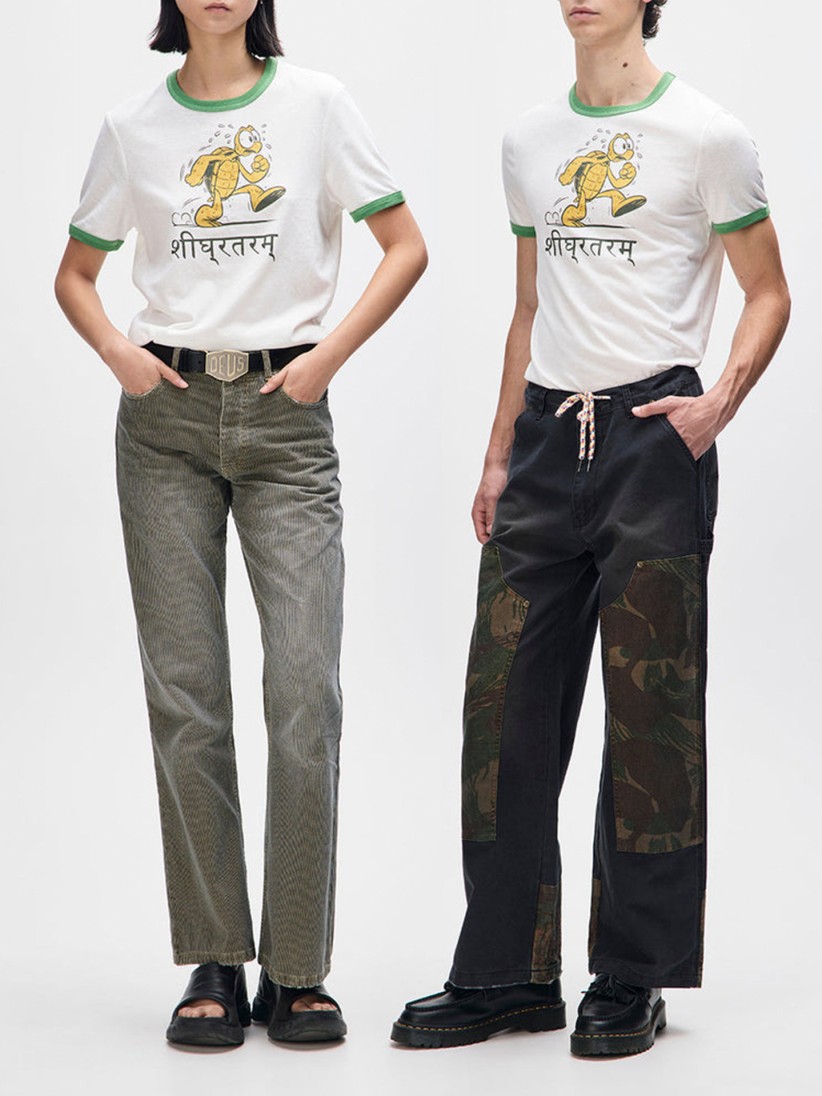 T-shirt Deus Ex Machina Faster Branca