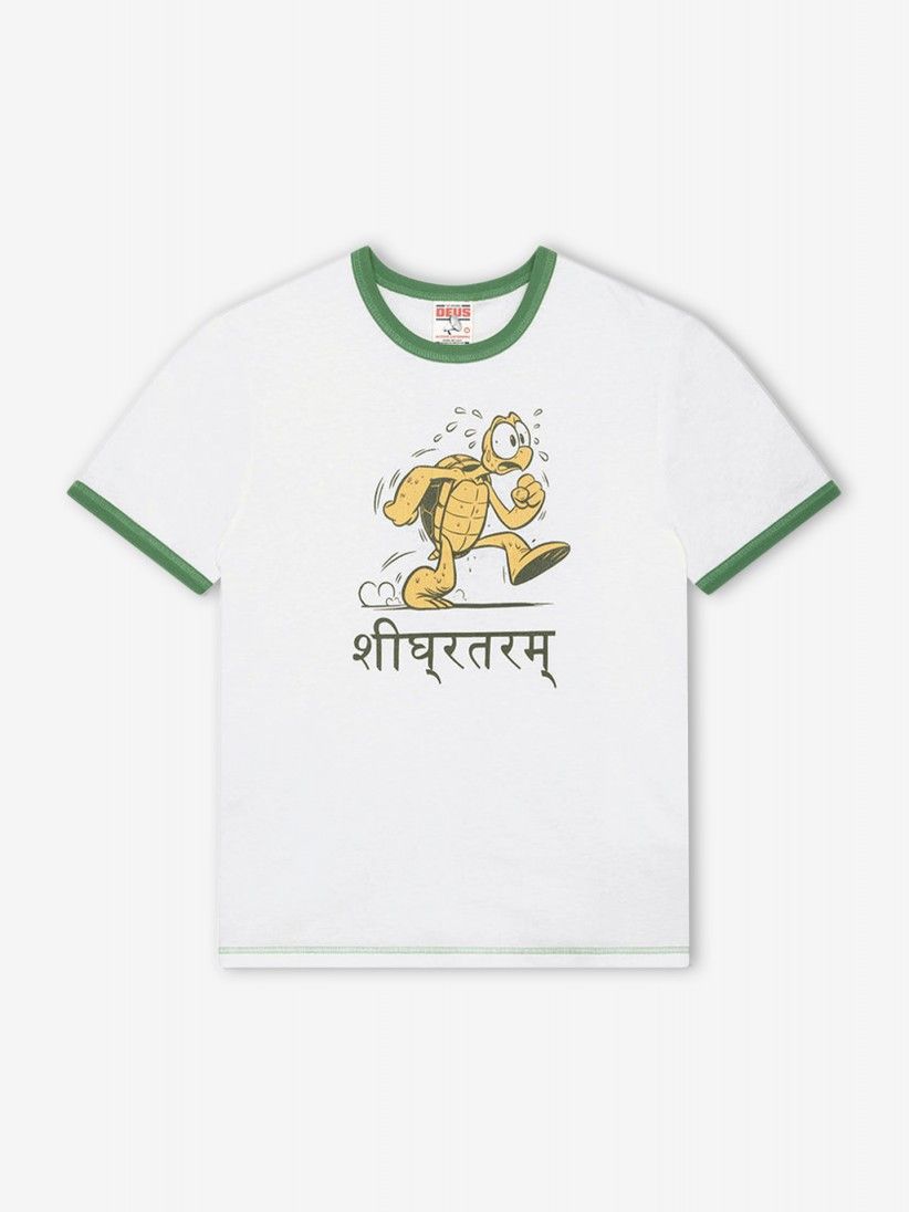 T-shirt Deus Ex Machina Faster Branca