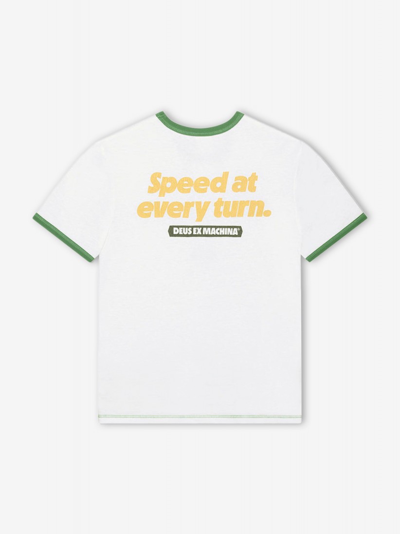 T-shirt Deus Ex Machina Faster Branca