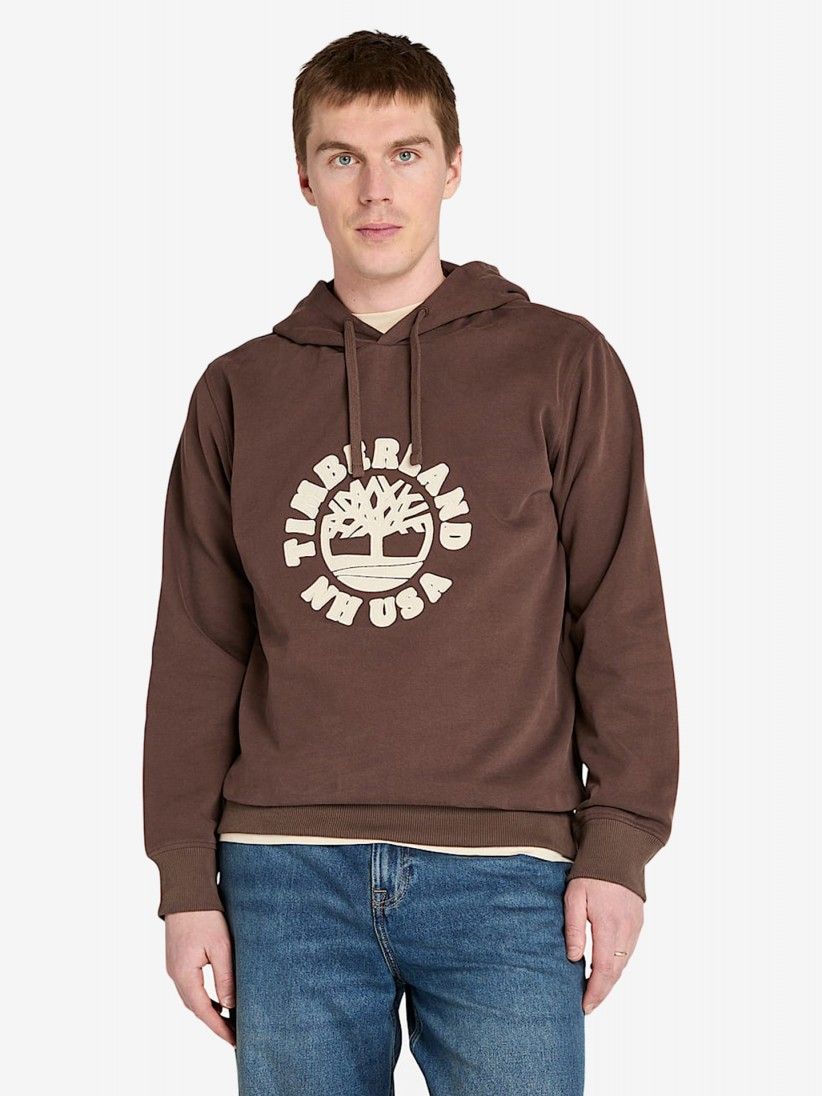 Camisola com Capuz Timberland Holiday Graphic Castanha