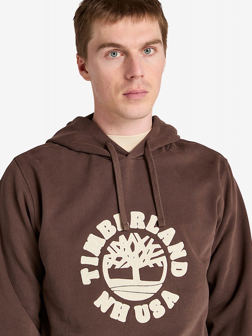 Camisola com Capuz Timberland Holiday Graphic Castanha