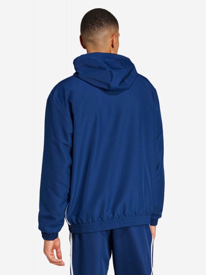 Casaco com Capuz de Futebol Adidas Tiro 25 Essentials Azul e Vermelho