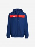 Casaco com Capuz de Futebol Adidas Tiro 25 Essentials Azul e Vermelho