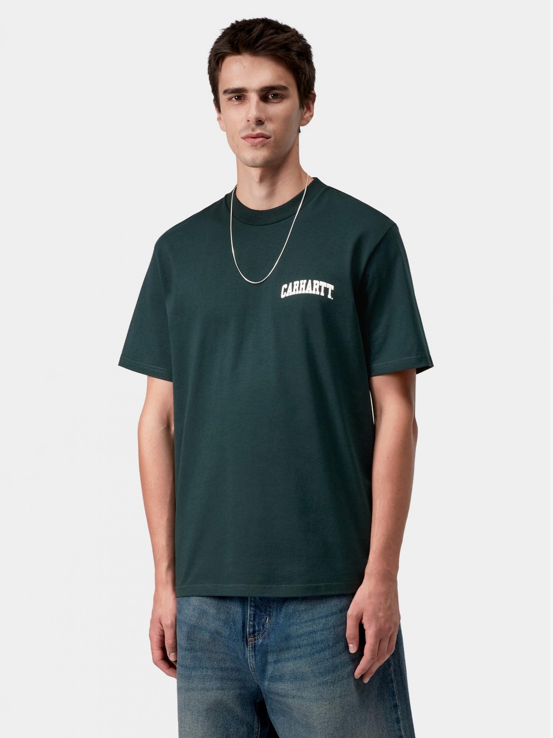 T-shirt Carhartt WIP University Script Verde