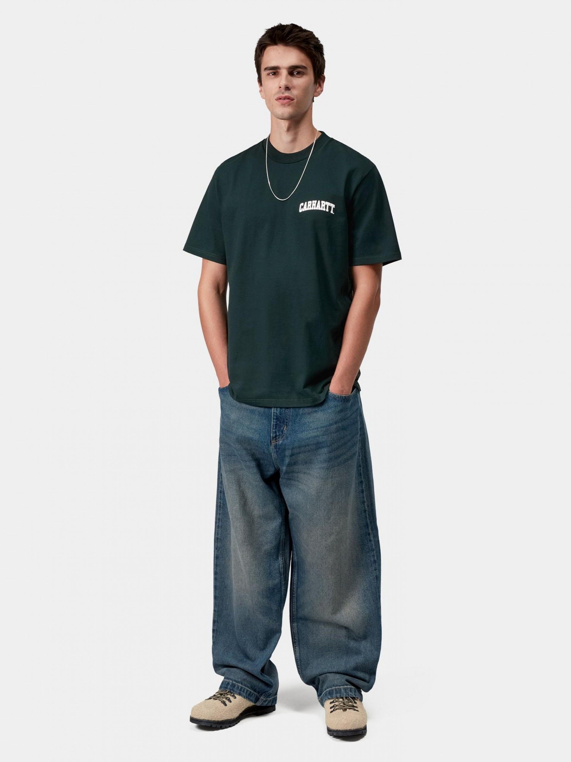 T-shirt Carhartt WIP University Script Verde