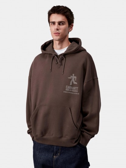 Camisola com Capuz Carhartt WIP Distance Castanha