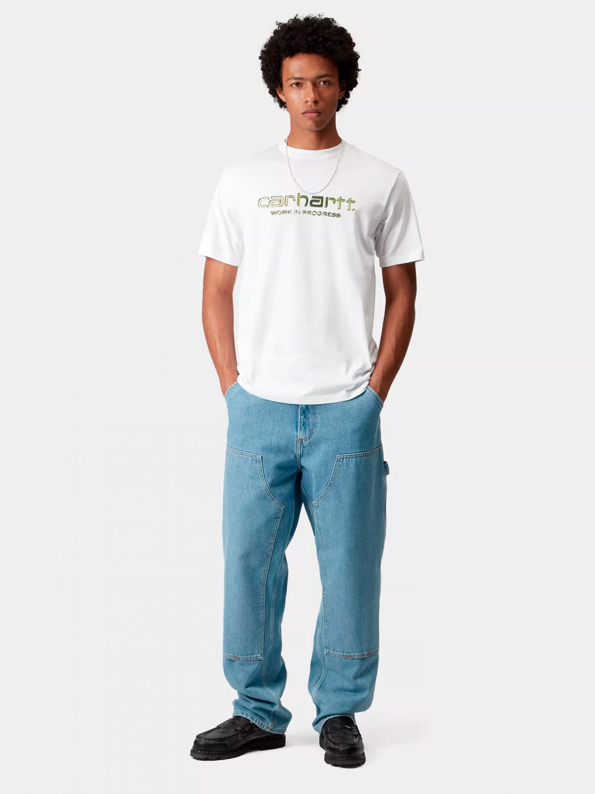 T-shirt Carhartt WIP Solar Chrome Script Branca