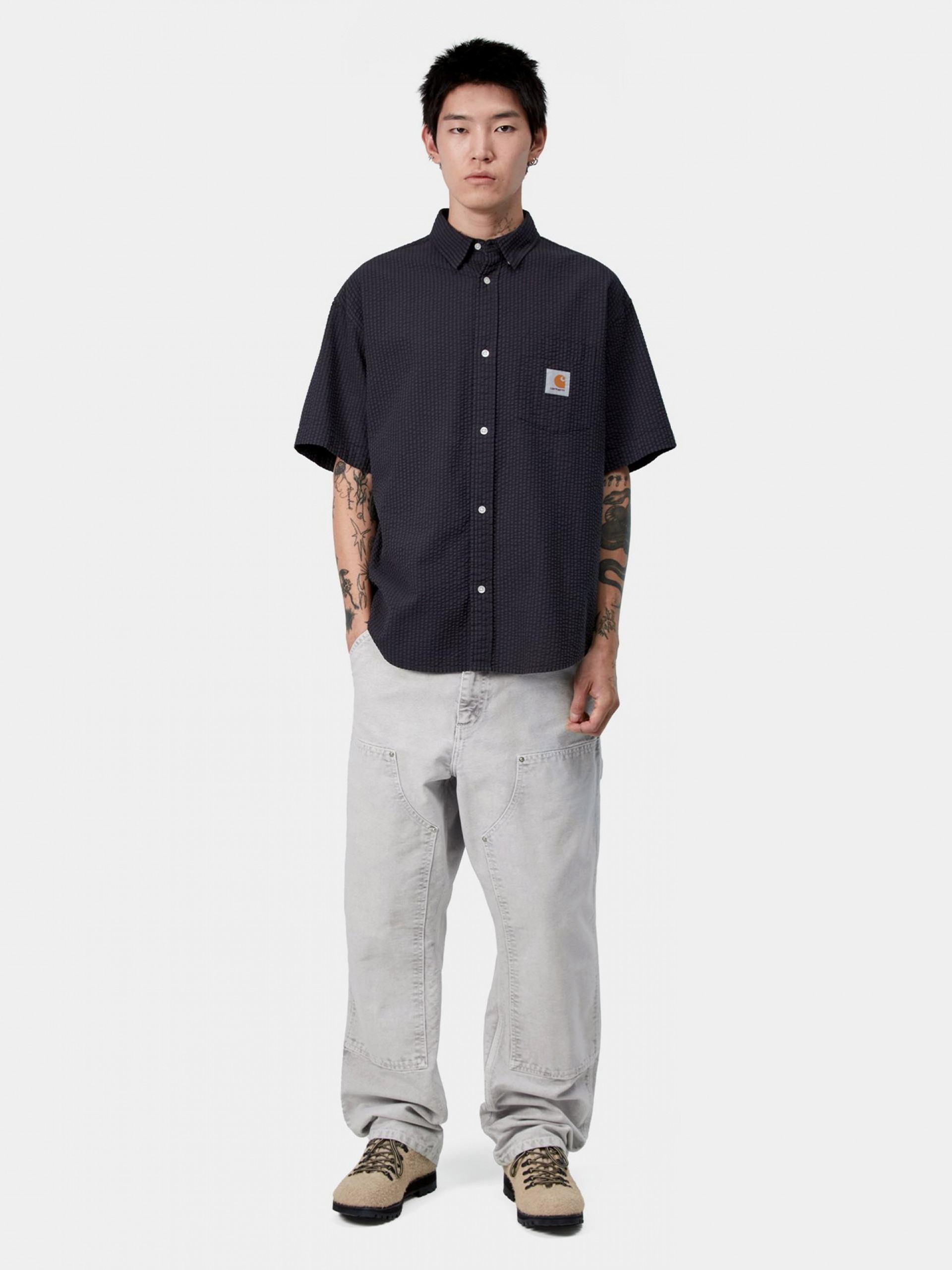 Pantalones Carhartt WIP Double Knee Grises
