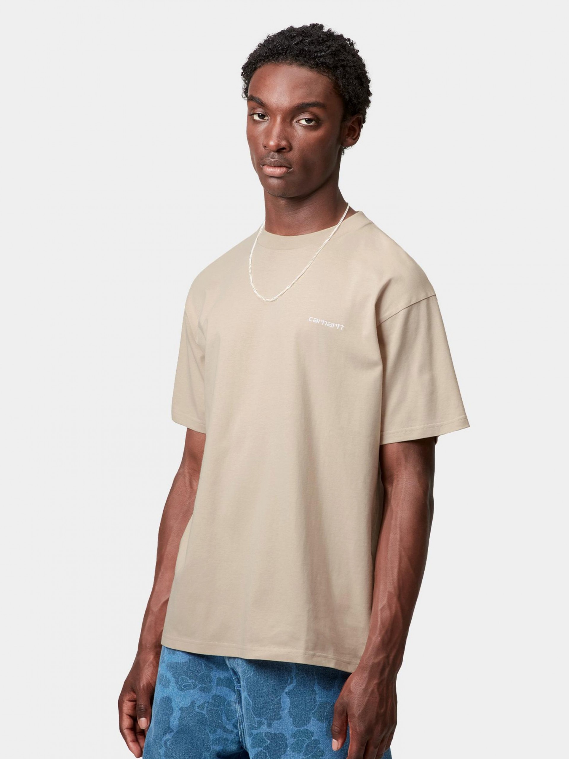 Carhartt WIP Script Embroidery Beige T-shirt