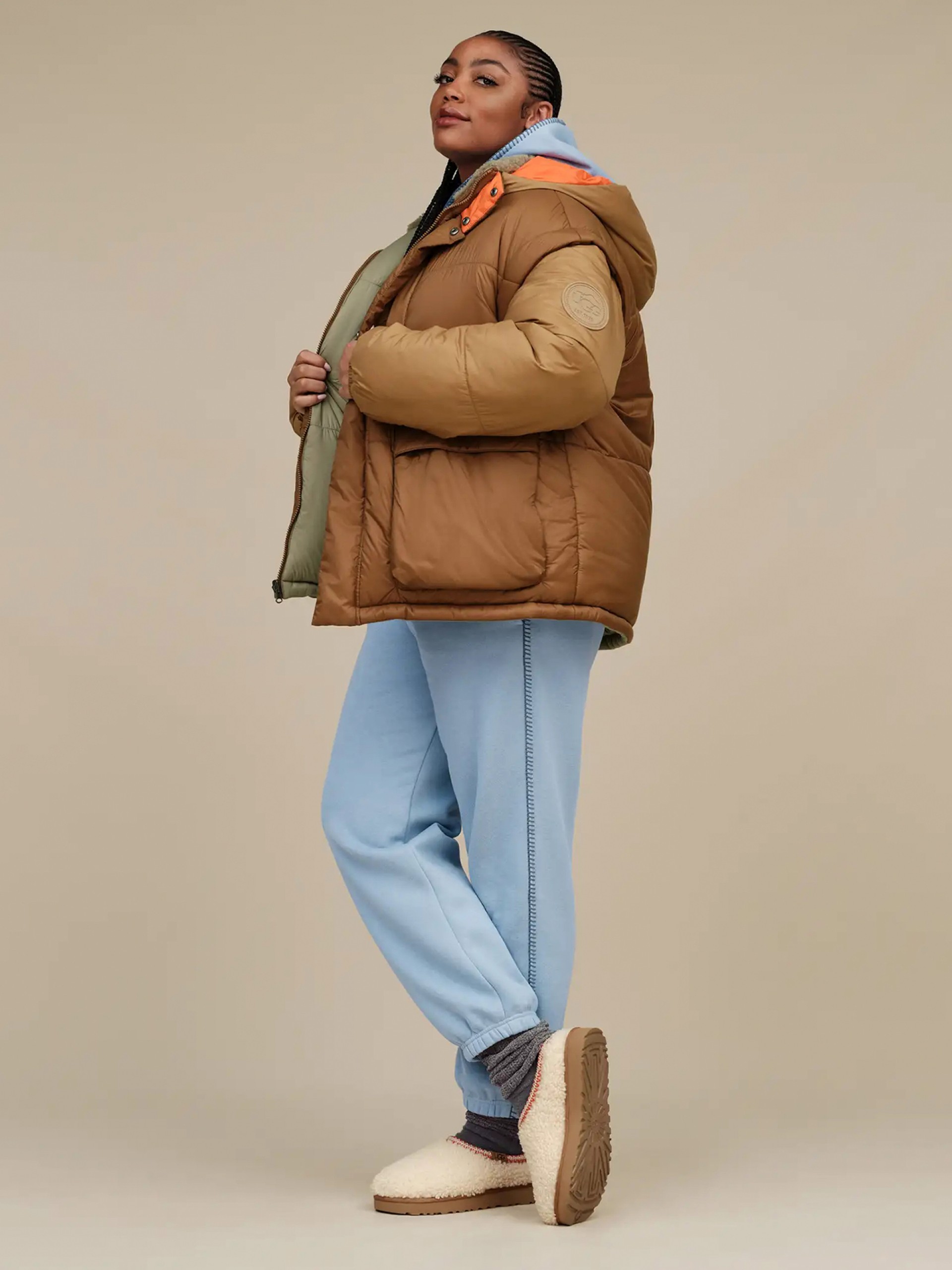 Pantufas Ugg Tasman Maxi Curly Brancas Para Mulher