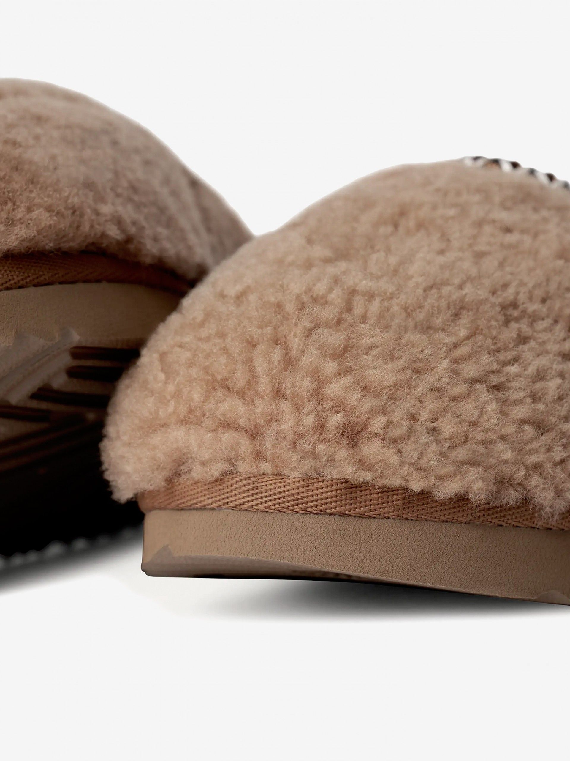 Ugg Tasman Maxi Curly Camel Slippers For Women