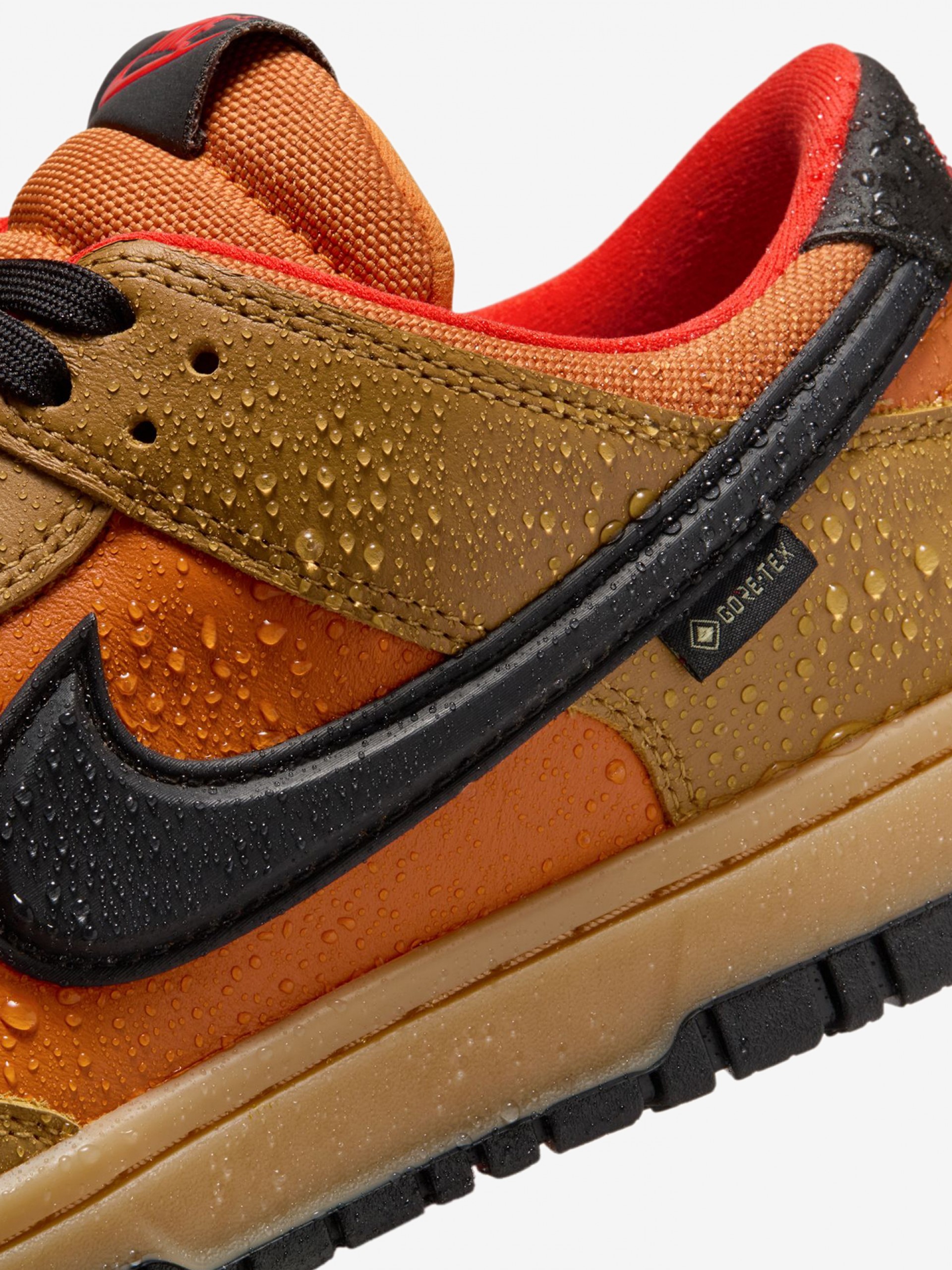 Nike Dunk Low GORE-TEX Orange and Camel Sneakers For Men