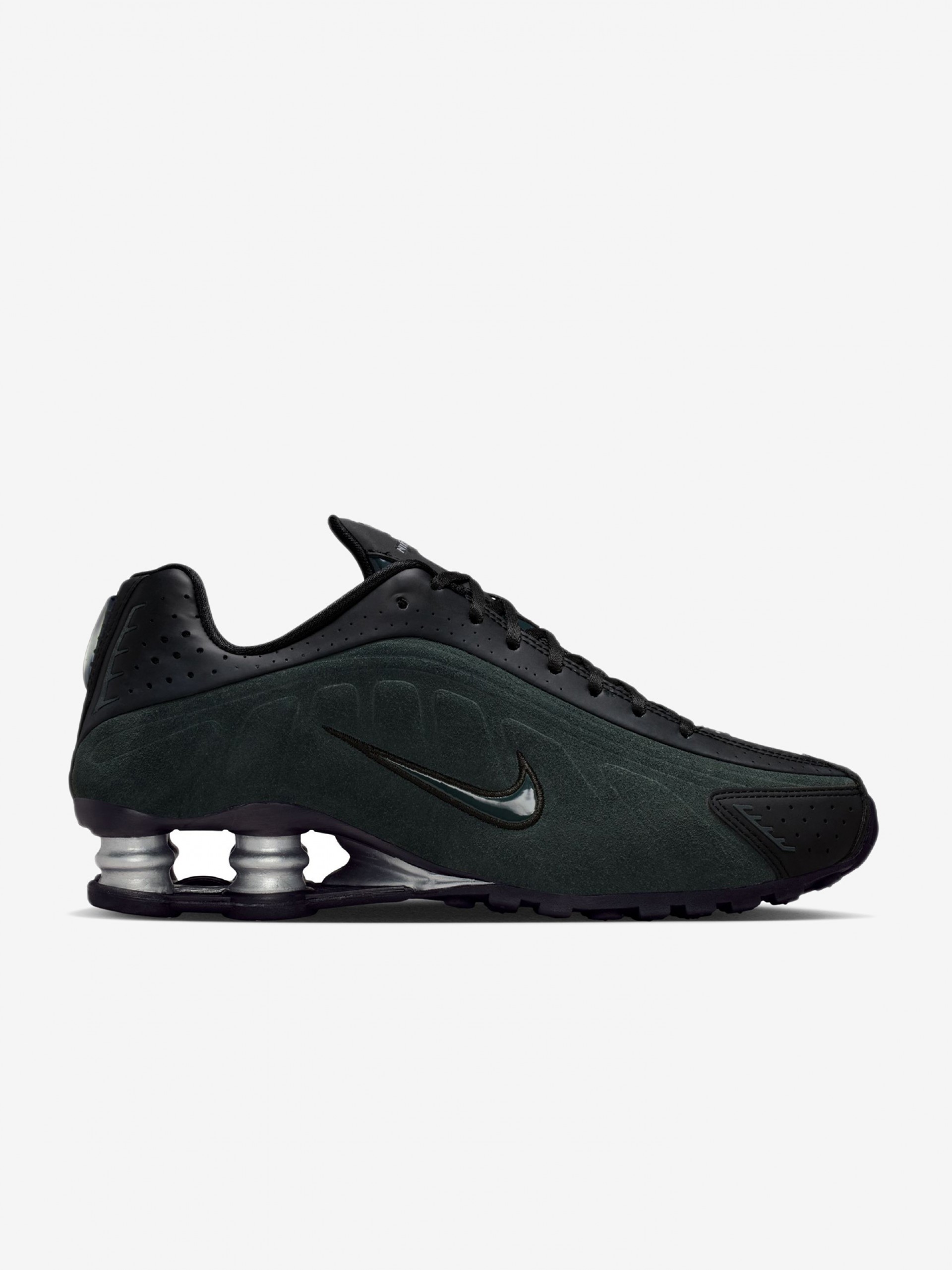 Sapatilhas Nike Shox R4 Pretas e Verdes Para Mulher