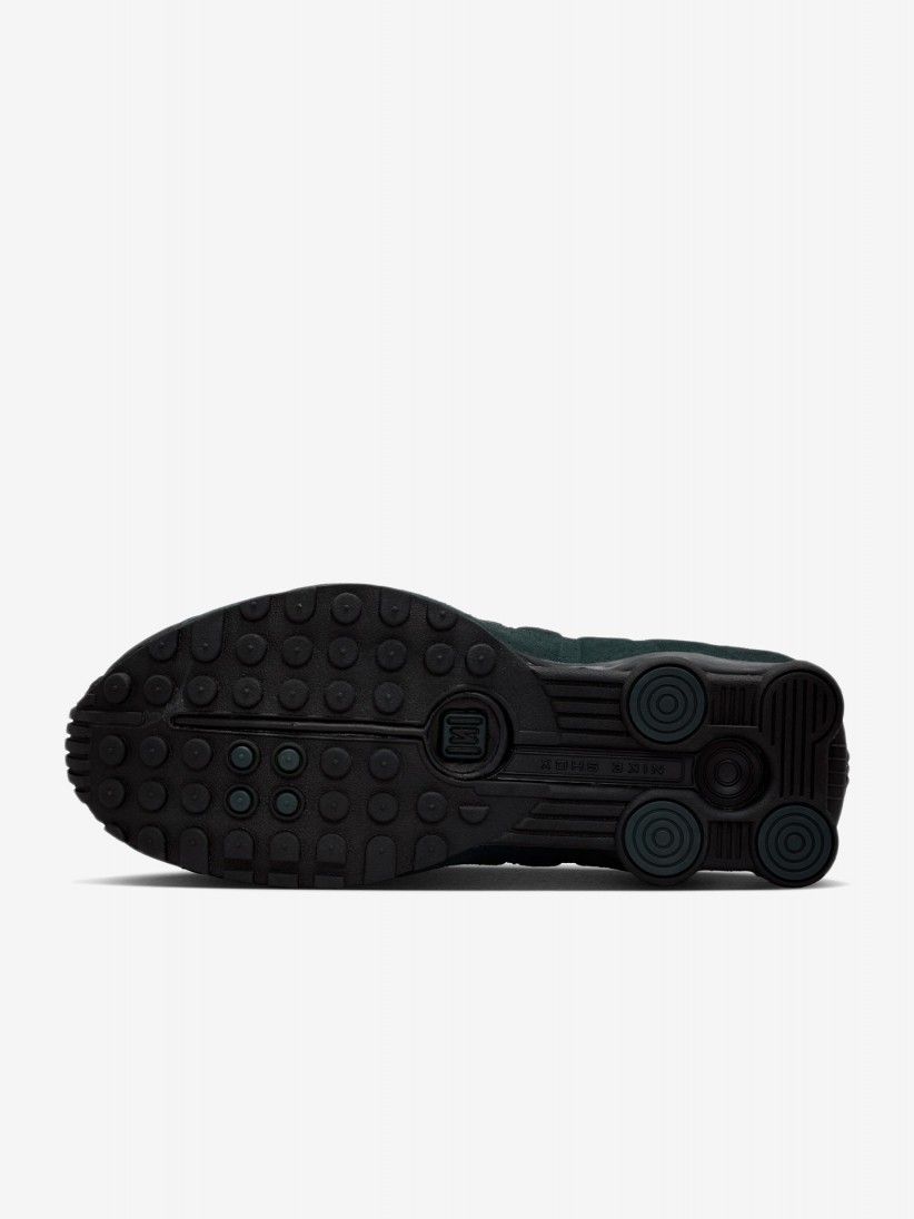 Zapatillas Nike Shox R4 Negras y Verdes Para Mujer